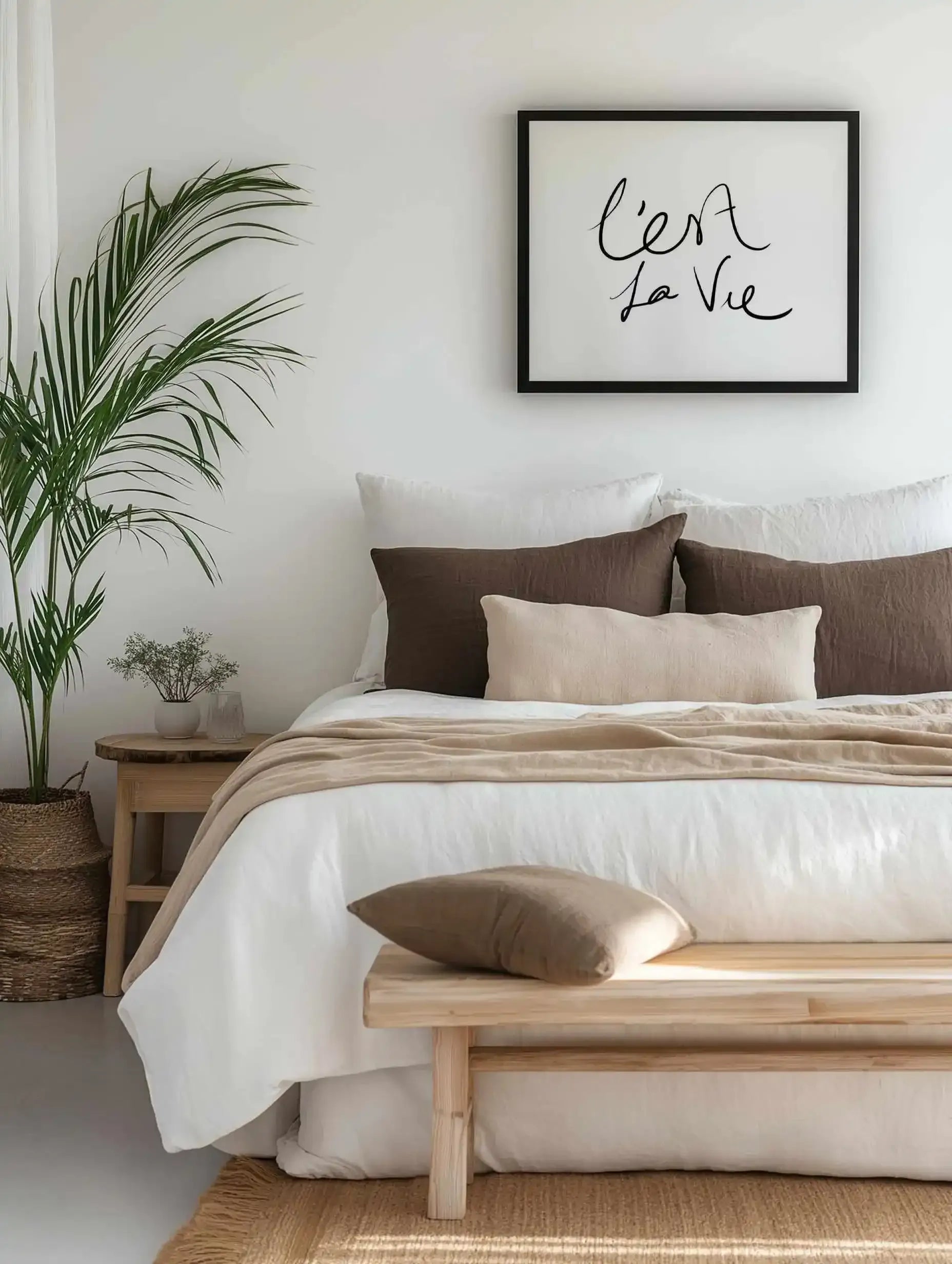 C'est La Vie B&W Art Print from Olive et Oriel where you can shop wallpaper and artworks online