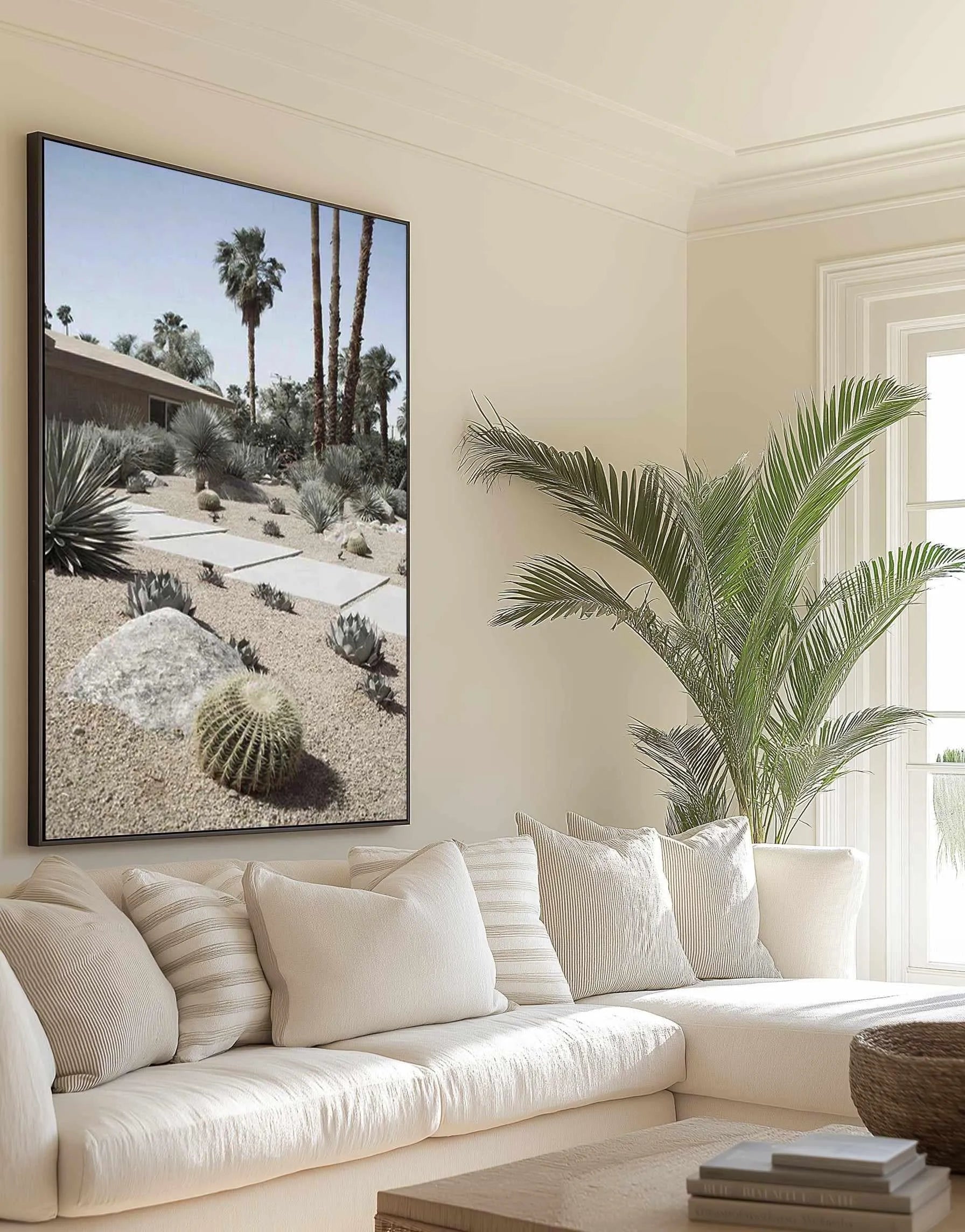 Cactus Garden Palm Springs | Framed Canvas Art Print from Olive et Oriel where you can shop wallpaper and artworks online
