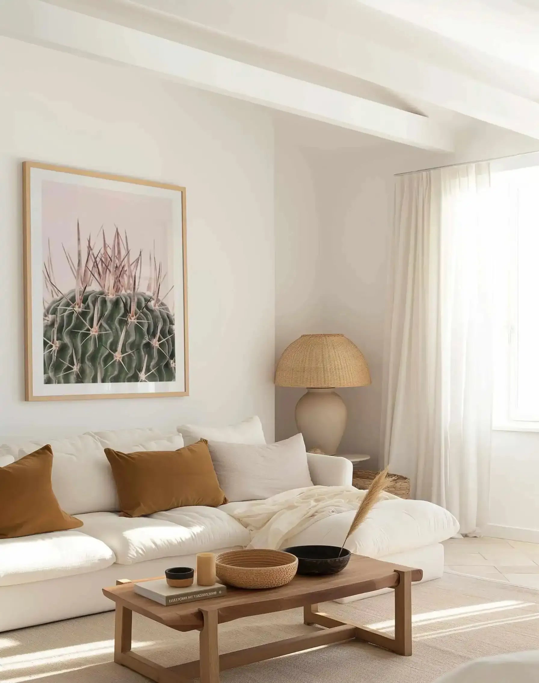 Cactus On Pink I Art Print from Olive et Oriel where you can shop wallpaper and artworks online