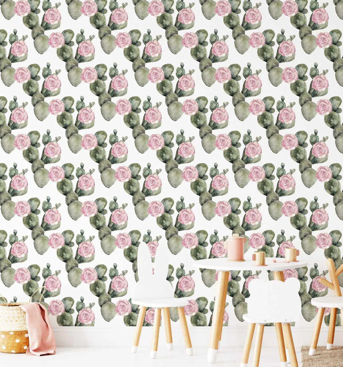 Cactus Rose Wallpaper-Wallpaper-Buy Kids Removable Wallpaper Online Our Custom Made Children√¢‚Ç¨‚Ñ¢s Wallpapers Are A Fun Way To Decorate And Enhance Boys Bedroom Decor And Girls Bedrooms They Are An Amazing Addition To Your Kids Bedroom Walls Our Collection of Kids Wallpaper Is Sure To Transform Your Kids Rooms Interior Style From Pink Wallpaper To Dinosaur Wallpaper Even Marble Wallpapers For Teen Boys Shop Peel And Stick Wallpaper Online Today With Olive et Oriel