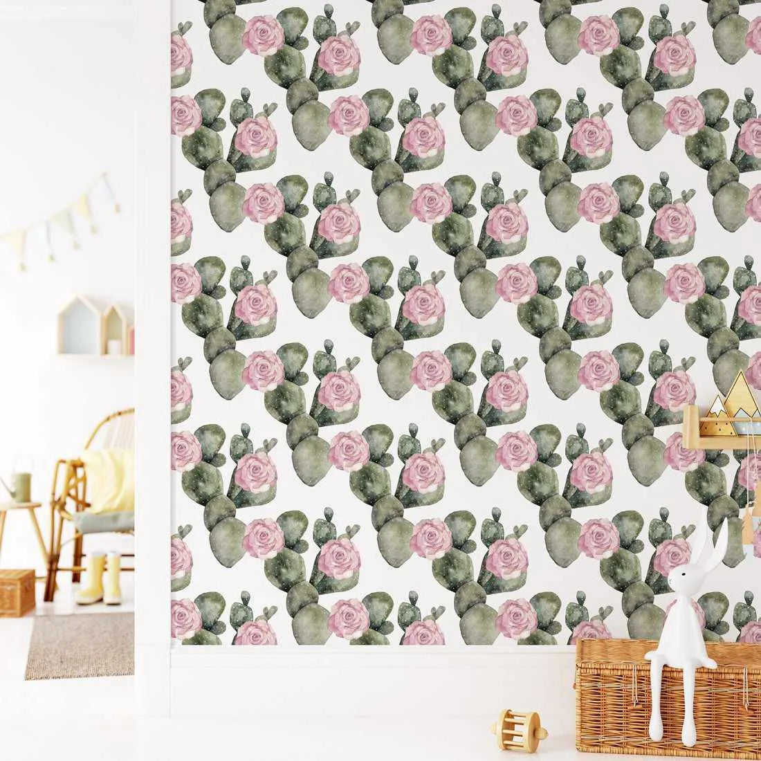 Cactus Rose Wallpaper-Wallpaper-Buy Kids Removable Wallpaper Online Our Custom Made Children√¢‚Ç¨‚Ñ¢s Wallpapers Are A Fun Way To Decorate And Enhance Boys Bedroom Decor And Girls Bedrooms They Are An Amazing Addition To Your Kids Bedroom Walls Our Collection of Kids Wallpaper Is Sure To Transform Your Kids Rooms Interior Style From Pink Wallpaper To Dinosaur Wallpaper Even Marble Wallpapers For Teen Boys Shop Peel And Stick Wallpaper Online Today With Olive et Oriel