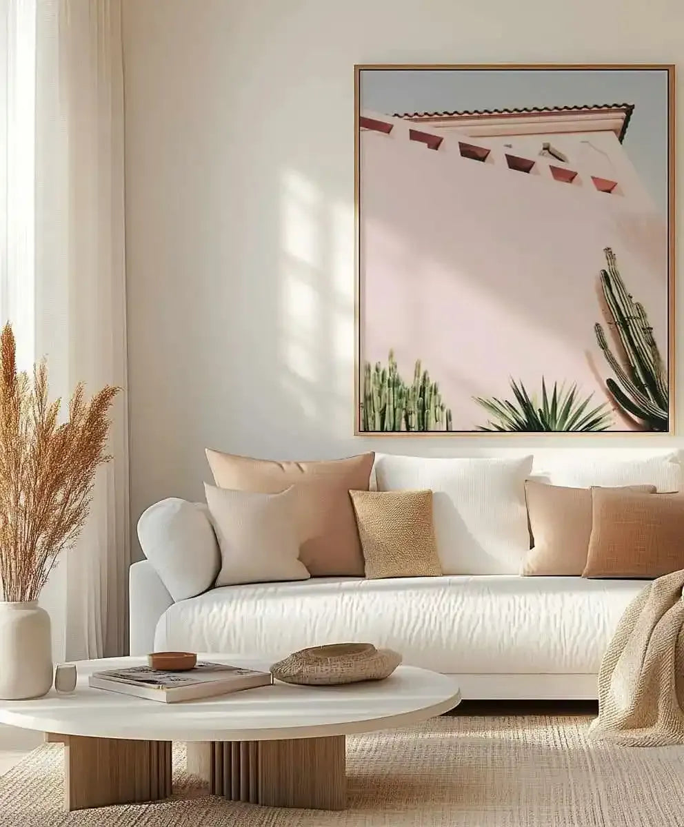 Cactus Wall II | Framed Canvas Art Print from Olive et Oriel where you can shop wallpaper and artworks online