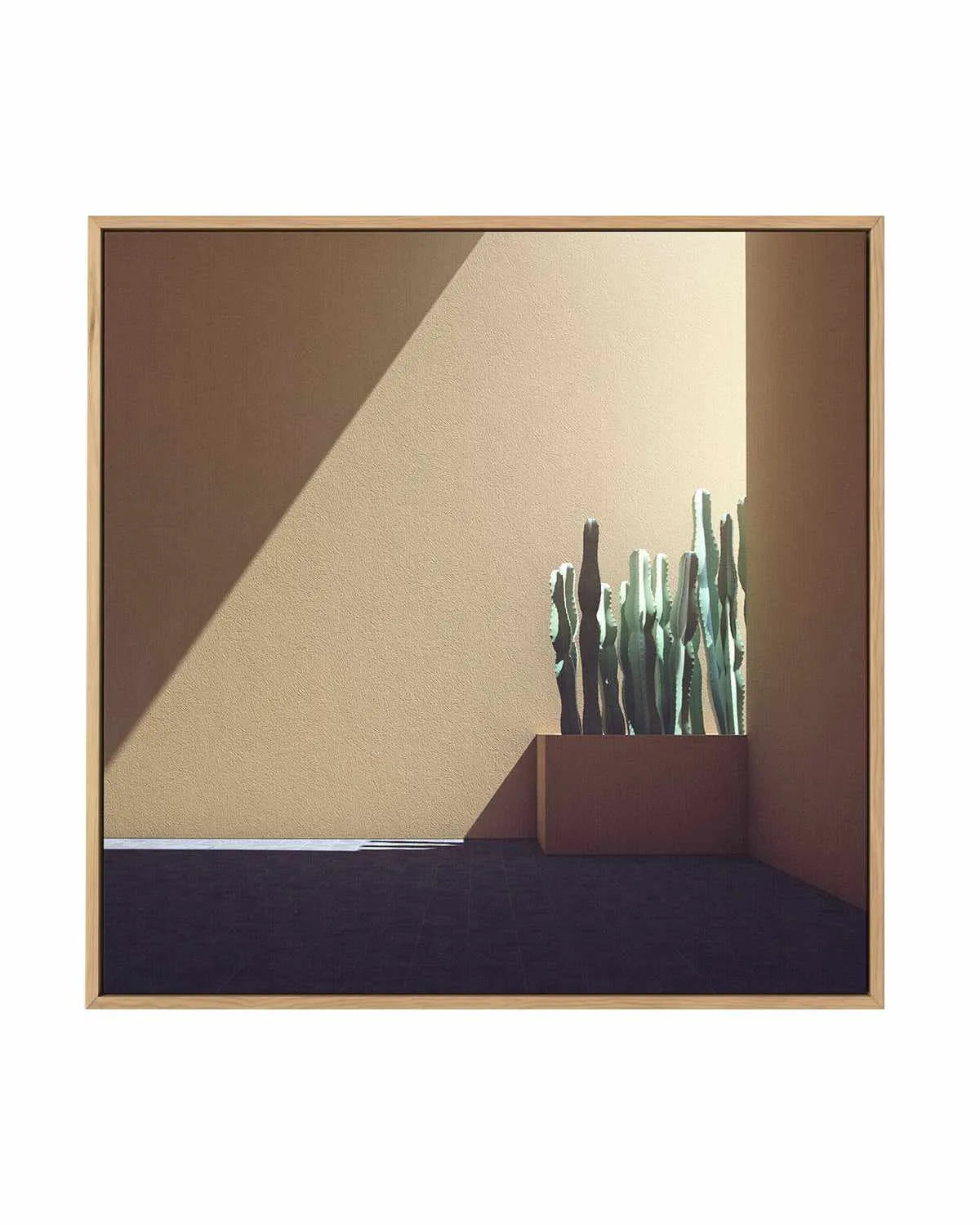 Cactus Wall by Guachinarte | Framed Canvas Art Print from Olive et Oriel where you can shop wallpaper and artworks online