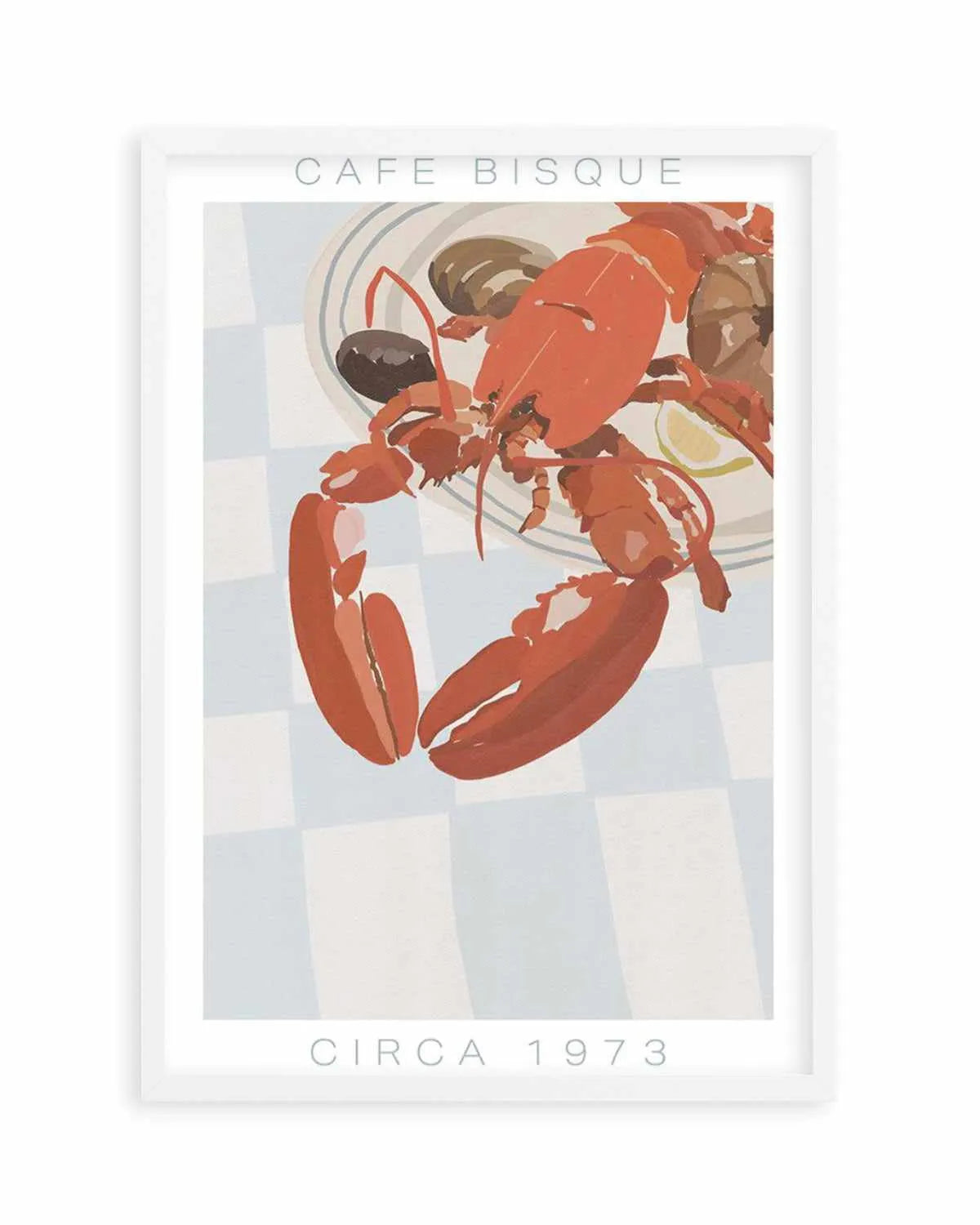 Cafe Bisque | Blue Art Print from Olive et Oriel where you can shop wallpaper and artworks online