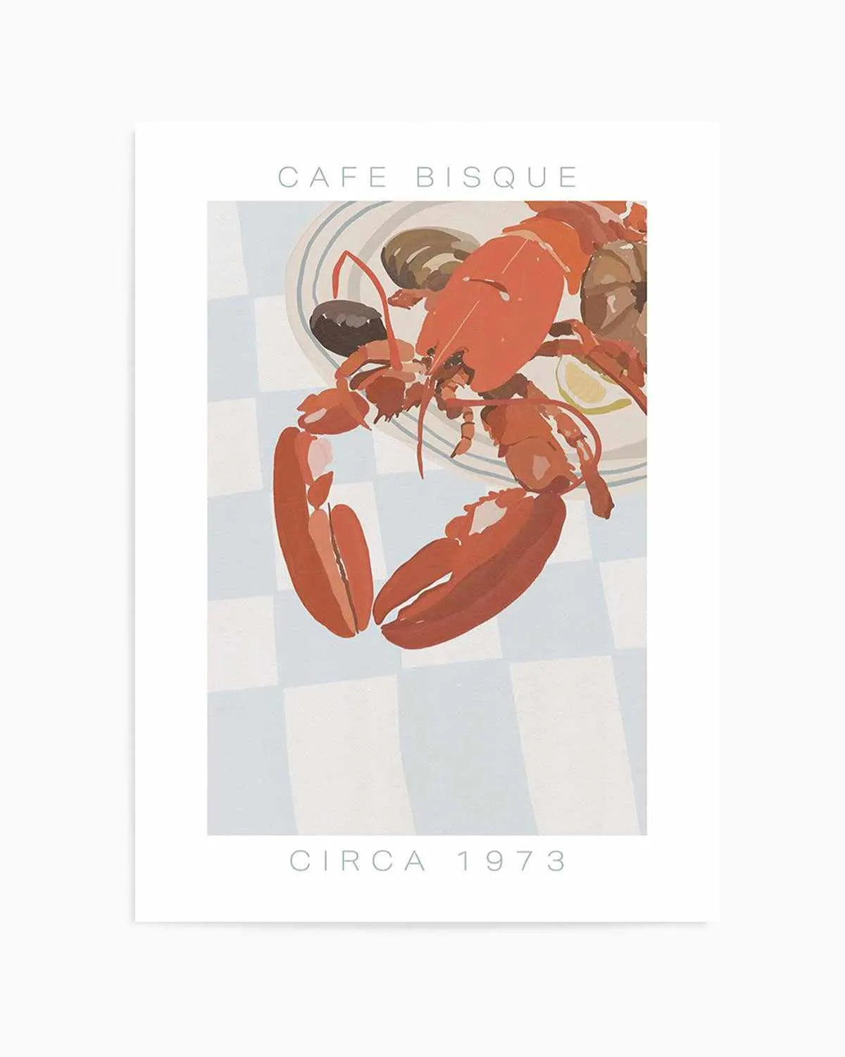 Cafe Bisque | Blue Art Print from Olive et Oriel where you can shop wallpaper and artworks online