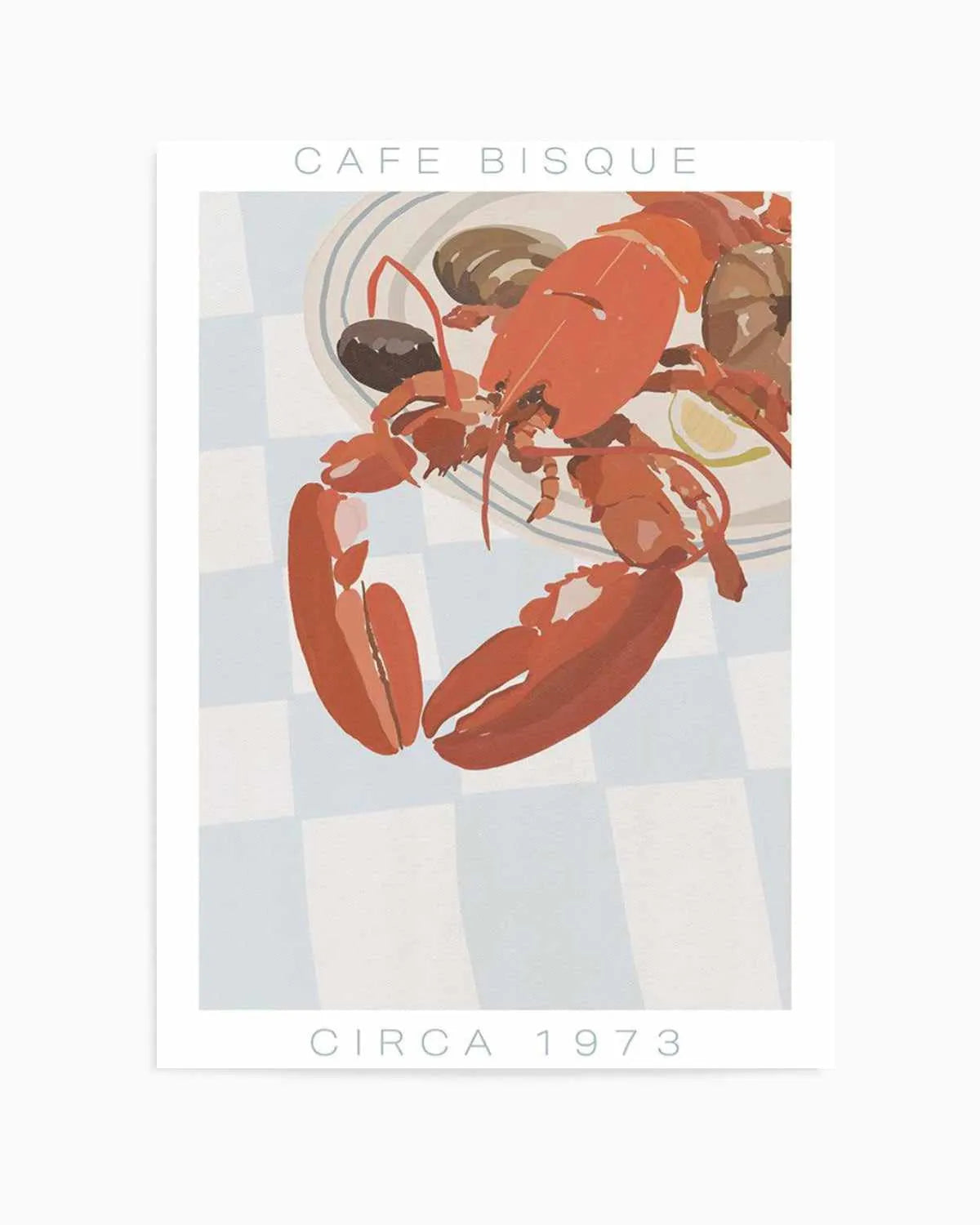 Cafe Bisque | Blue Art Print from Olive et Oriel where you can shop wallpaper and artworks online