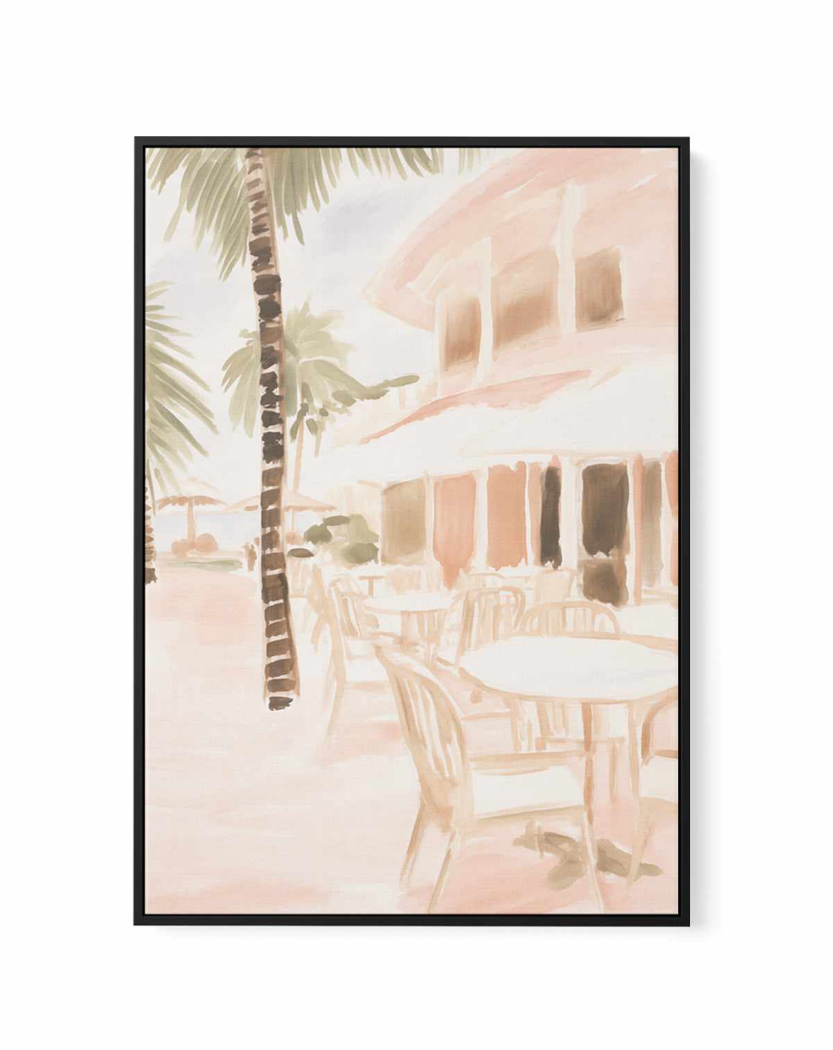 Cafe Contigo | Framed Canvas Art Print