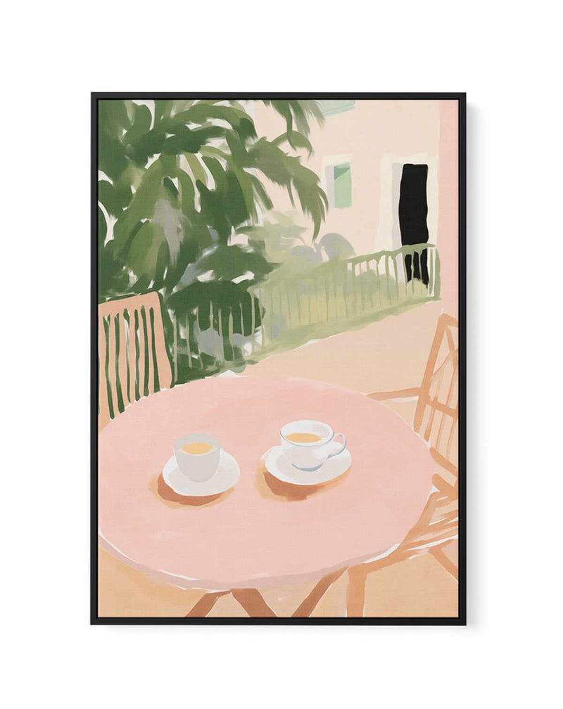 Cafe Para Dos | Framed Canvas Art Print