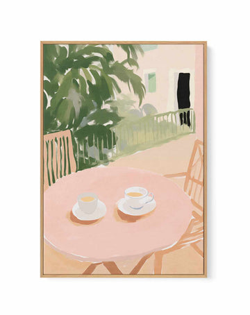 Cafe Para Dos | Framed Canvas Art Print from Olive et Oriel where you can shop wallpaper and artworks online