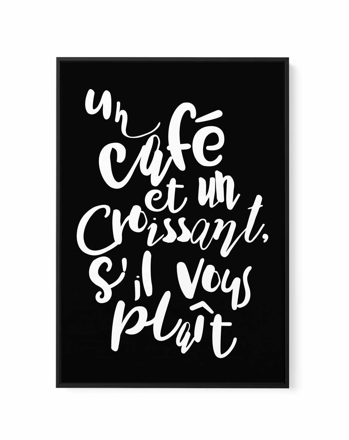 Cafe a Croissant | Framed Canvas Art Print from Olive et Oriel where you can shop wallpaper and artworks online