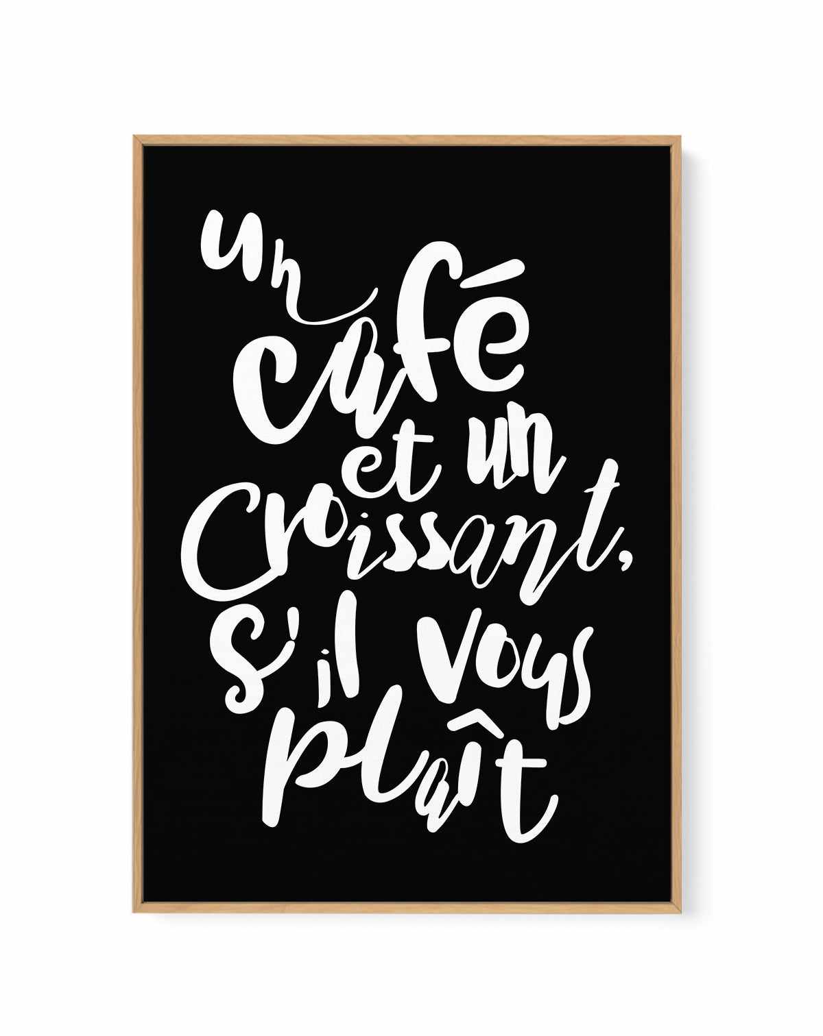 Cafe a Croissant | Framed Canvas Art Print from Olive et Oriel where you can shop wallpaper and artworks online