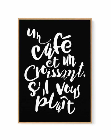 Cafe a Croissant | Framed Canvas Art Print from Olive et Oriel where you can shop wallpaper and artworks online