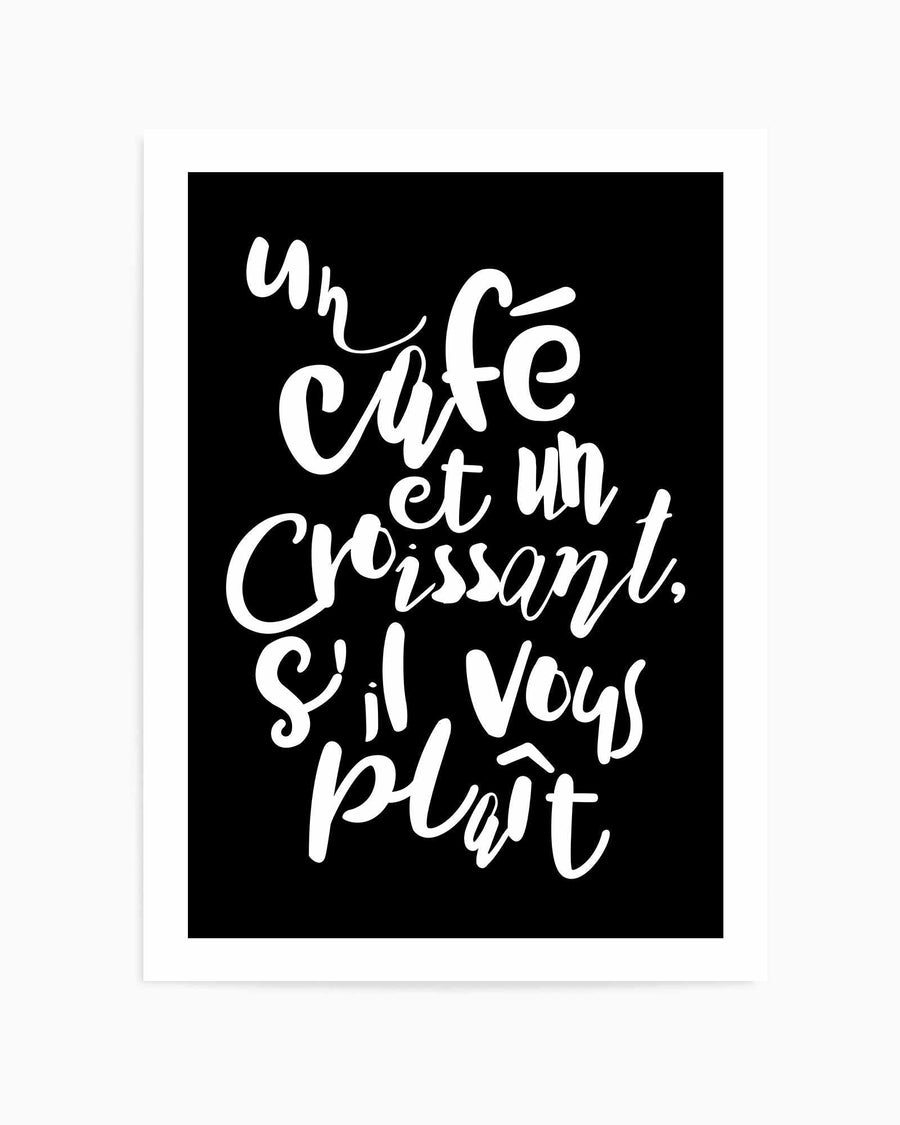 Cafe a Croissant | Art Print from Olive et Oriel where you can shop wallpaper and artworks online