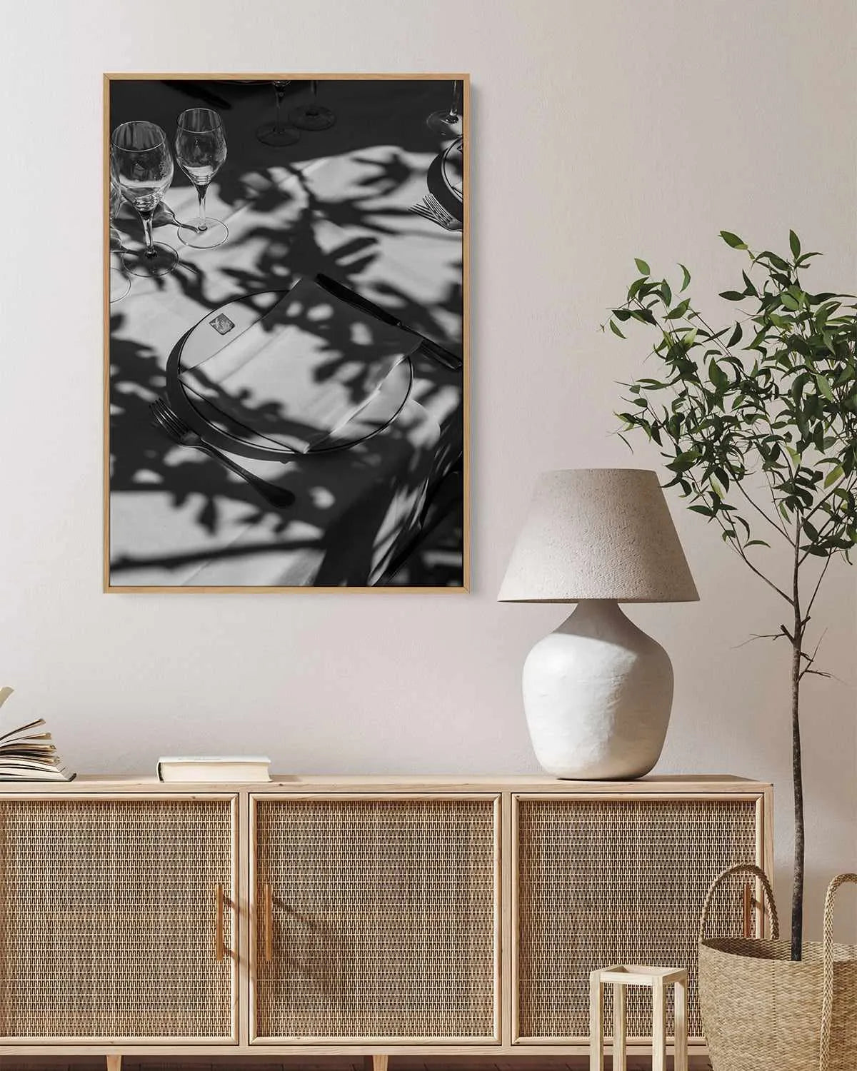 Cafe by Jovani Demetrie | Framed Canvas Art Print from Olive et Oriel where you can shop wallpaper and artworks online