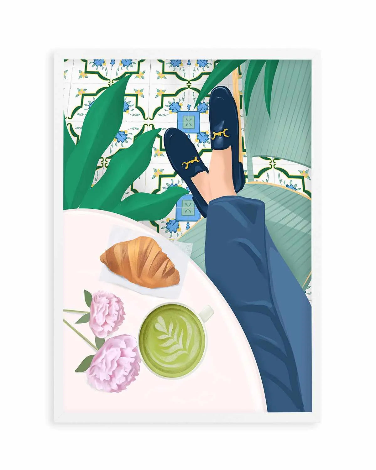 Cafe de Paris by Petra Lizde Art Print from Olive et Oriel where you can shop wallpaper and artworks online