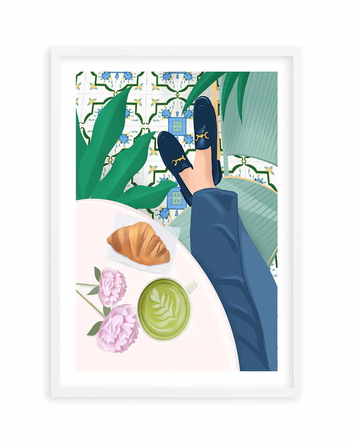 Cafe de Paris by Petra Lizde Art Print from Olive et Oriel where you can shop wallpaper and artworks online