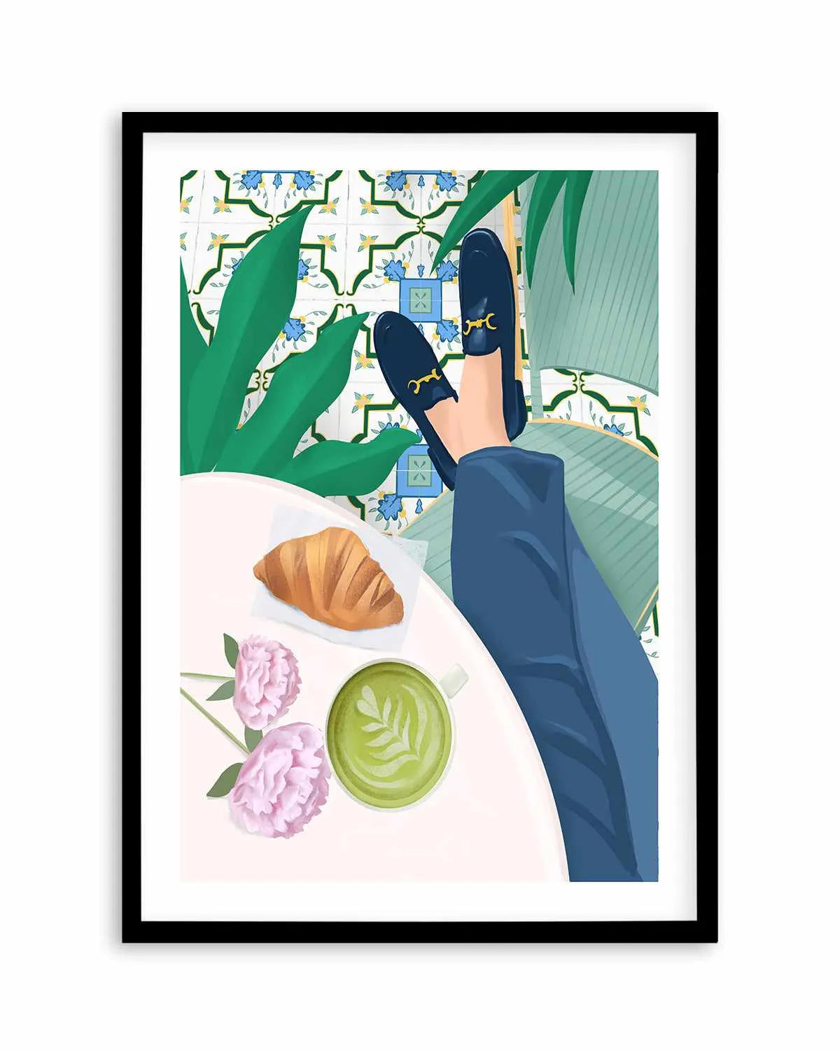 Cafe de Paris by Petra Lizde Art Print from Olive et Oriel where you can shop wallpaper and artworks online