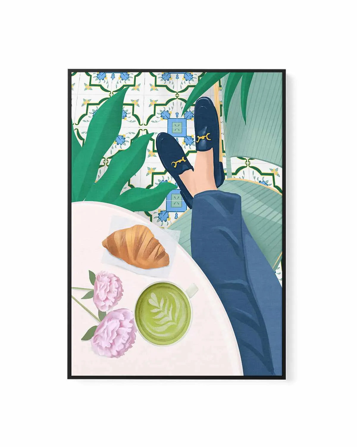 Cafe de Paris by Petra Lizde | Framed Canvas Art Print from Olive et Oriel where you can shop wallpaper and artworks online