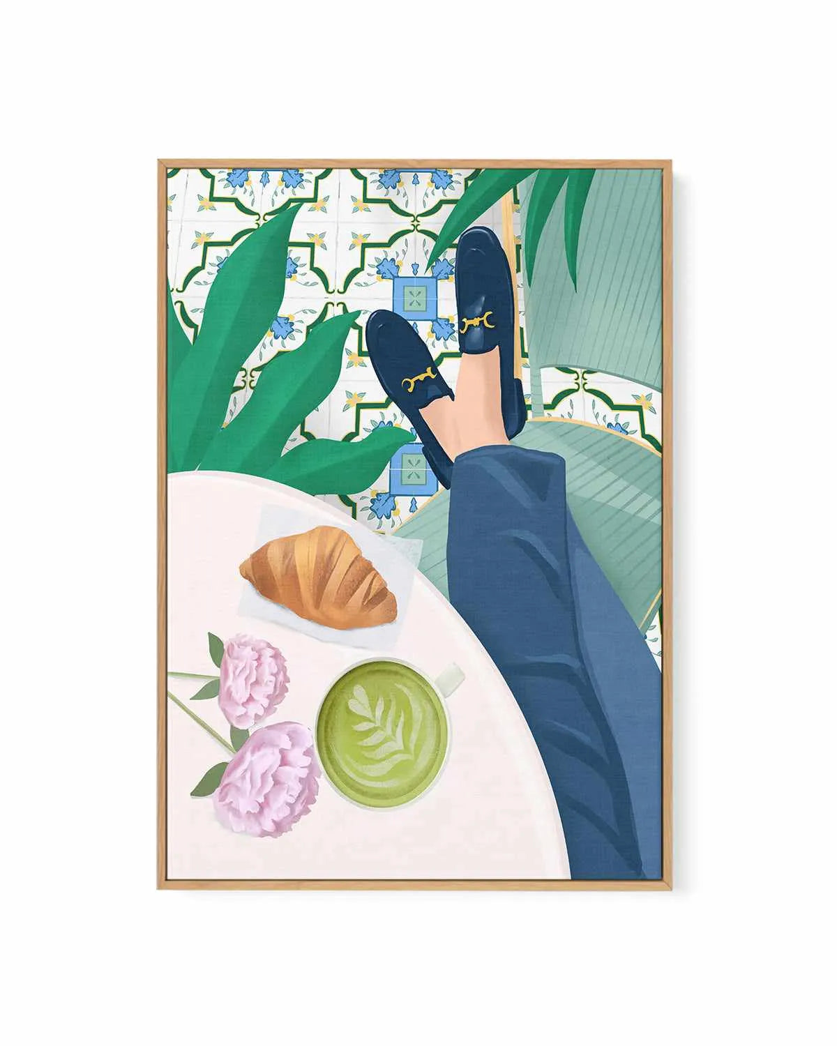 Cafe de Paris by Petra Lizde | Framed Canvas Art Print from Olive et Oriel where you can shop wallpaper and artworks online