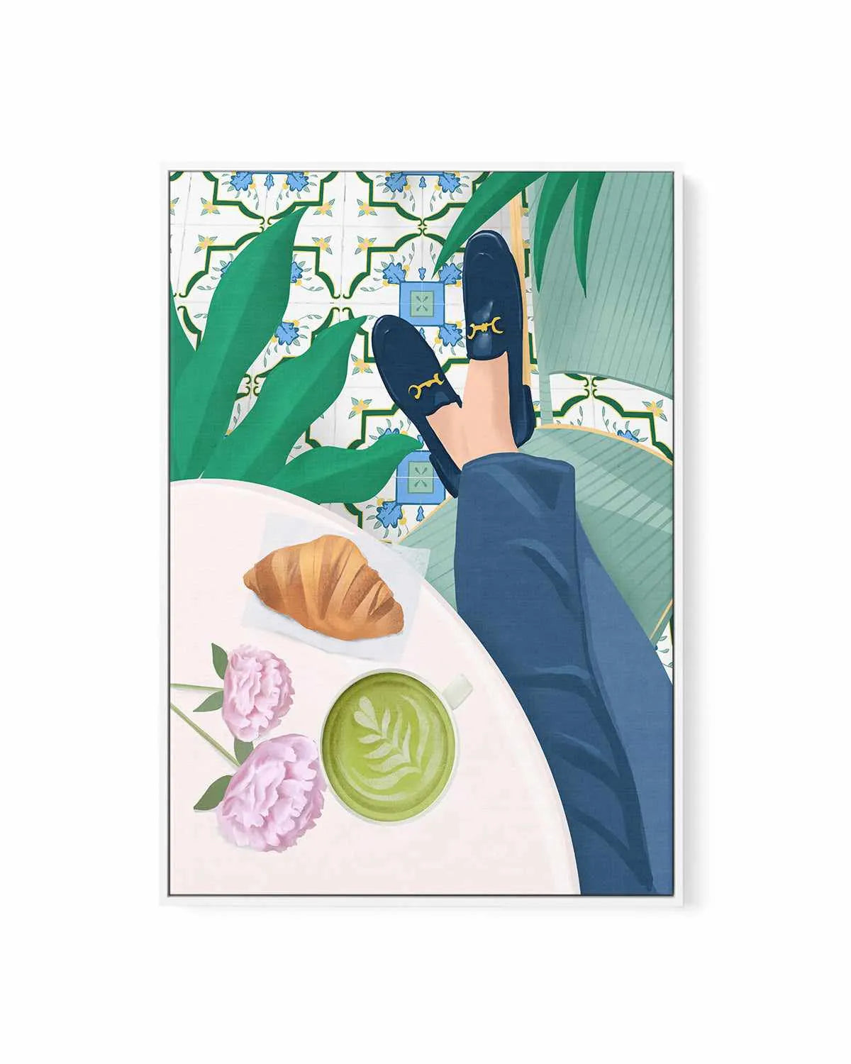 Cafe de Paris by Petra Lizde | Framed Canvas Art Print from Olive et Oriel where you can shop wallpaper and artworks online