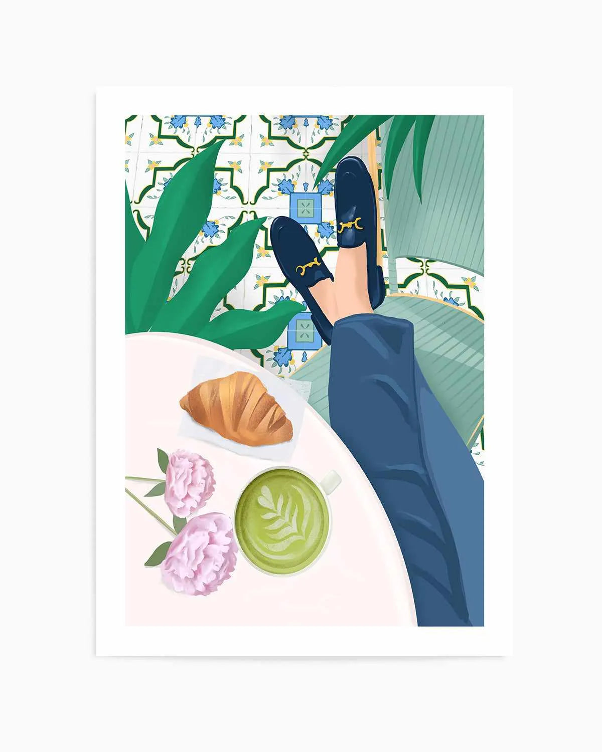 Cafe de Paris by Petra Lizde Art Print from Olive et Oriel where you can shop wallpaper and artworks online