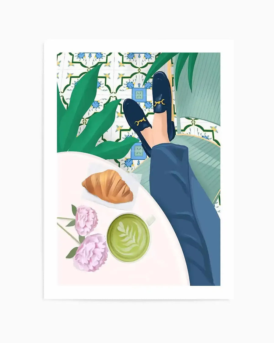 Cafe de Paris by Petra Lizde Art Print from Olive et Oriel where you can shop wallpaper and artworks online