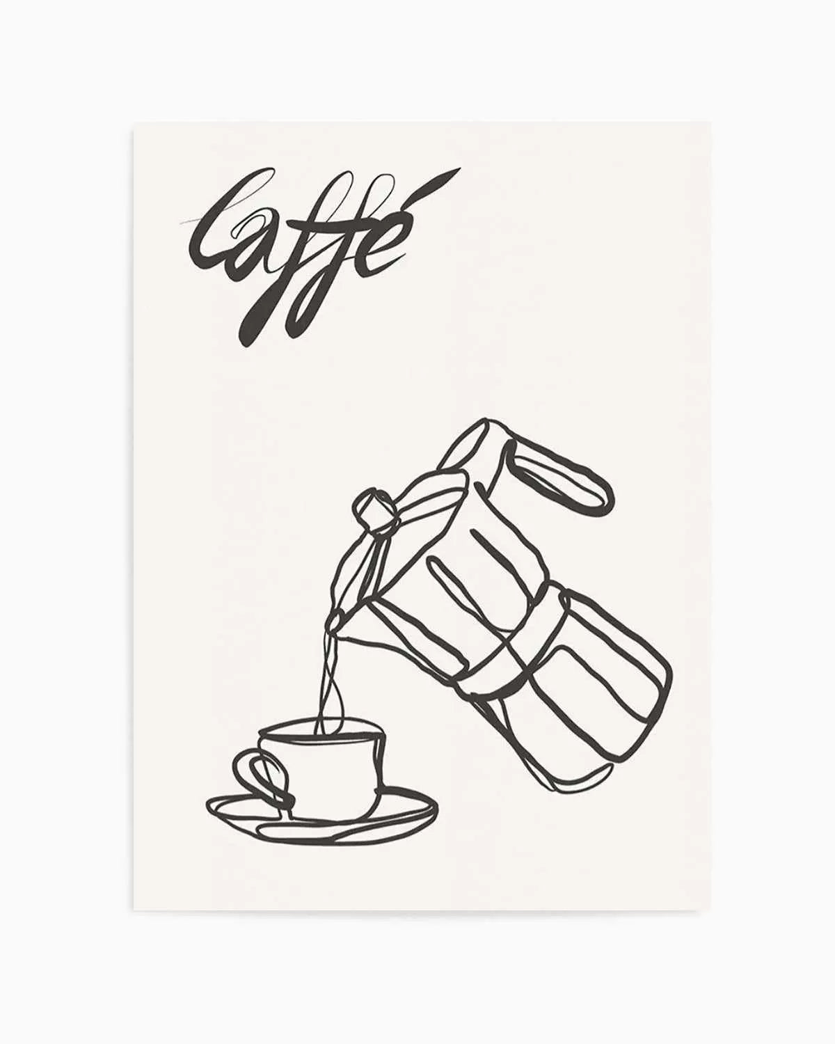 Caffe Italiano I Art Print from Olive et Oriel where you can shop wallpaper and artworks online