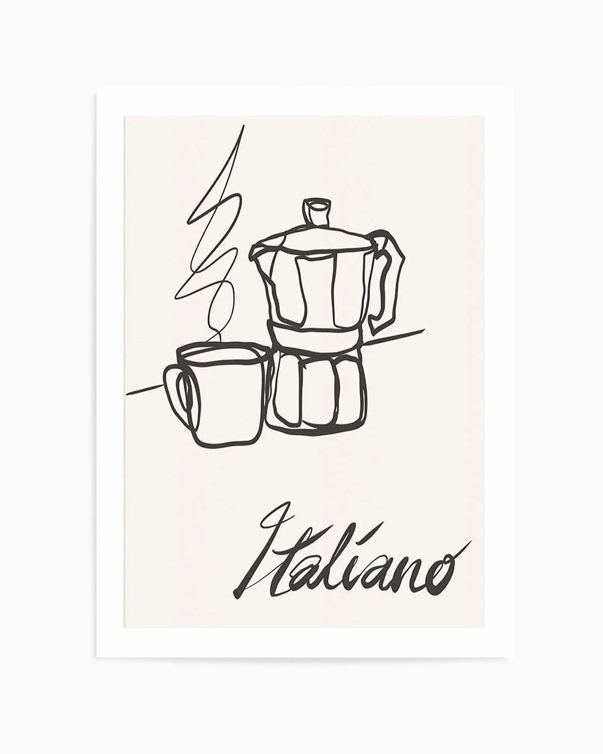 Caffe Italiano II Art Print from Olive et Oriel where you can shop wallpaper and artworks online