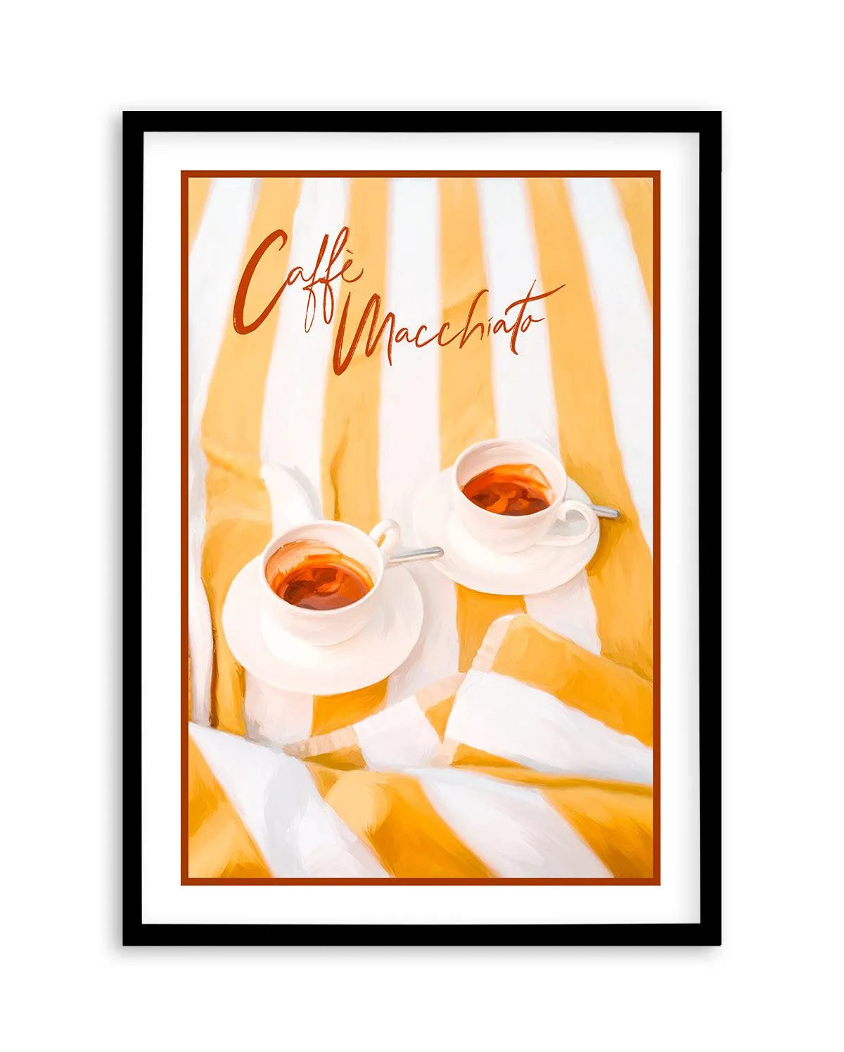 Caffe Macchiato Art Print-PRINT-Olive et Oriel-Olive et Oriel-A5 | 5.8" x 8.3" | 14.8 x 21cm-Black-With White Border-Buy-Australian-Art-Prints-Online-with-Olive-et-Oriel-Your-Artwork-Specialists-Austrailia-Decorate-With-Coastal-Photo-Wall-Art-Prints-From-Our-Beach-House-Artwork-Collection-Fine-Poster-and-Framed-Artwork