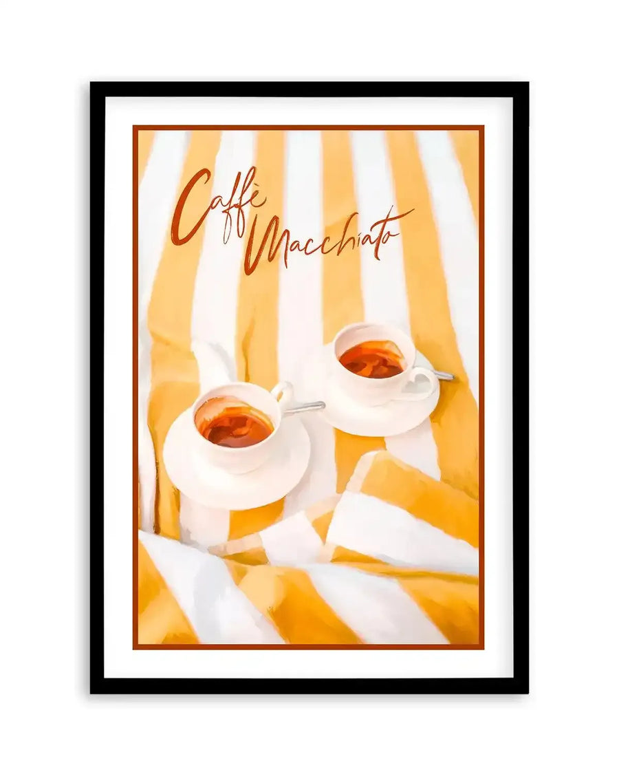 Caffe Macchiato Art Print-PRINT-Olive et Oriel-Olive et Oriel-A5 | 5.8" x 8.3" | 14.8 x 21cm-Black-With White Border-Buy-Australian-Art-Prints-Online-with-Olive-et-Oriel-Your-Artwork-Specialists-Austrailia-Decorate-With-Coastal-Photo-Wall-Art-Prints-From-Our-Beach-House-Artwork-Collection-Fine-Poster-and-Framed-Artwork