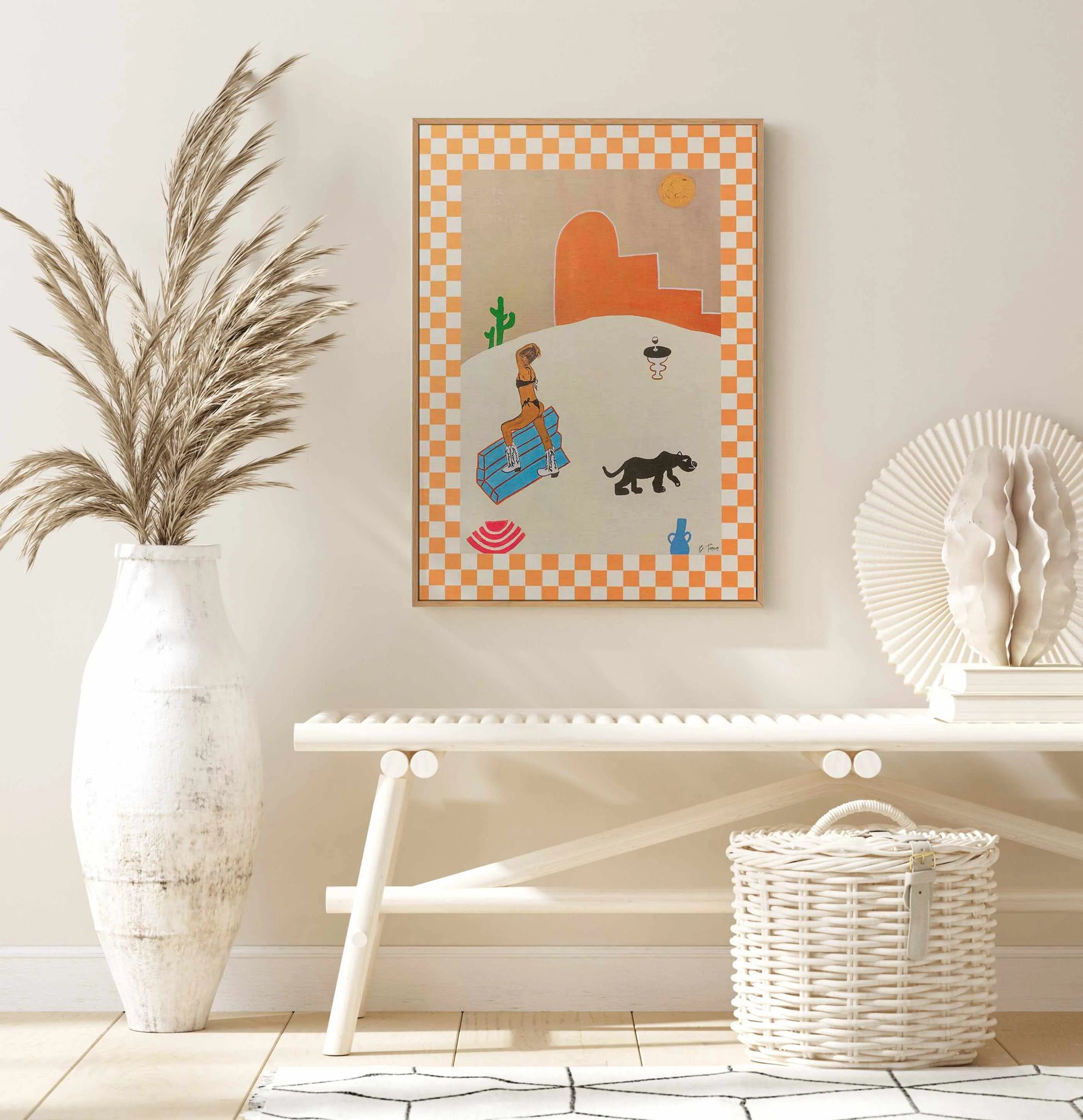 Calamity in the West by Britney Turner | Framed Canvas Art Print from Olive et Oriel where you can shop wallpaper and artworks online