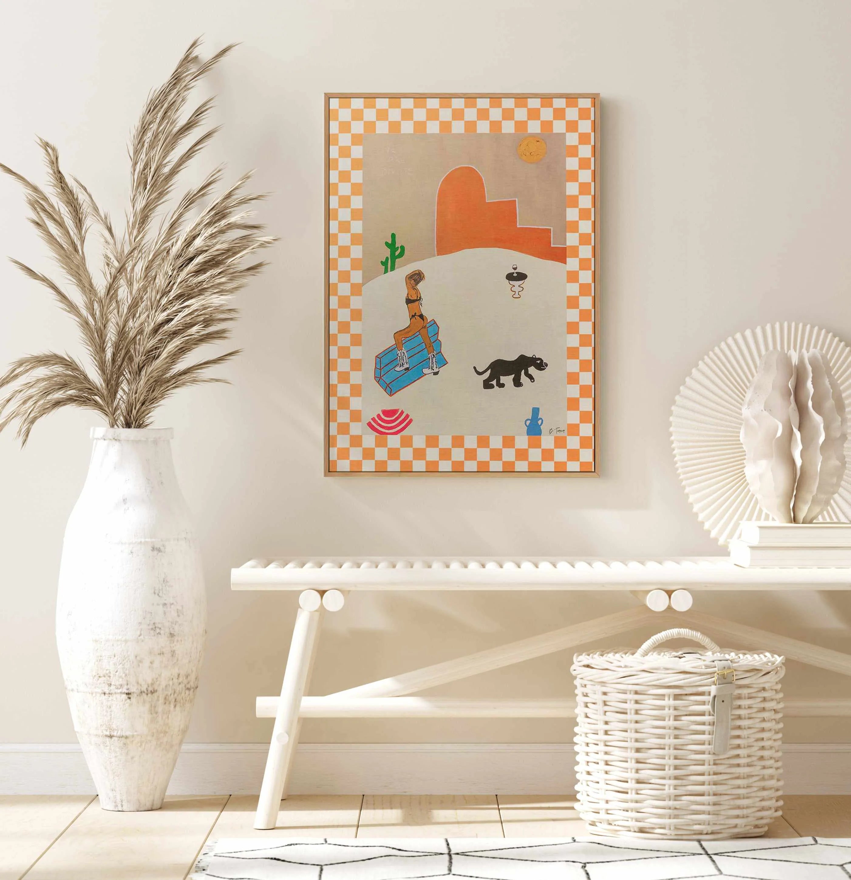 Calamity in the West by Britney Turner | Framed Canvas Art Print from Olive et Oriel where you can shop wallpaper and artworks online