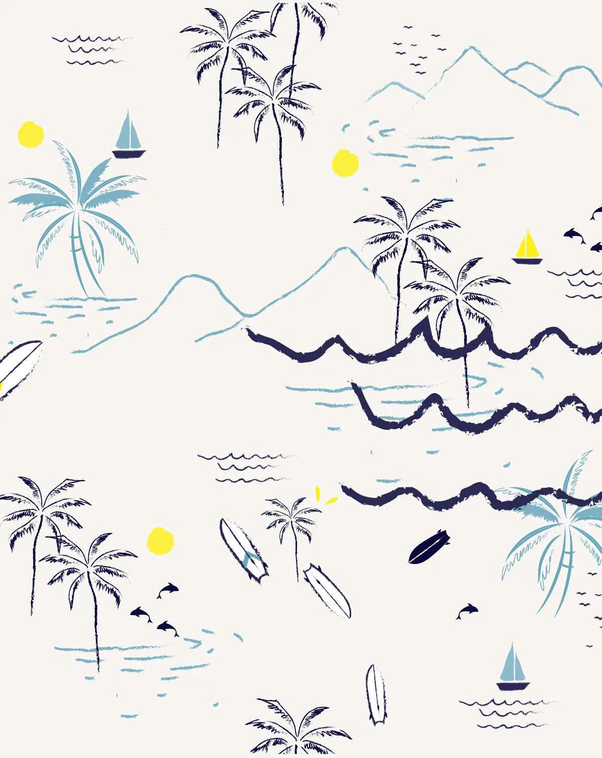 Cali' Dreams Wallpaper-Wallpaper-Buy Kids Removable Wallpaper Online Our Custom Made Children√¢‚Ç¨‚Ñ¢s Wallpapers Are A Fun Way To Decorate And Enhance Boys Bedroom Decor And Girls Bedrooms They Are An Amazing Addition To Your Kids Bedroom Walls Our Collection of Kids Wallpaper Is Sure To Transform Your Kids Rooms Interior Style From Pink Wallpaper To Dinosaur Wallpaper Even Marble Wallpapers For Teen Boys Shop Peel And Stick Wallpaper Online Today With Olive et Oriel