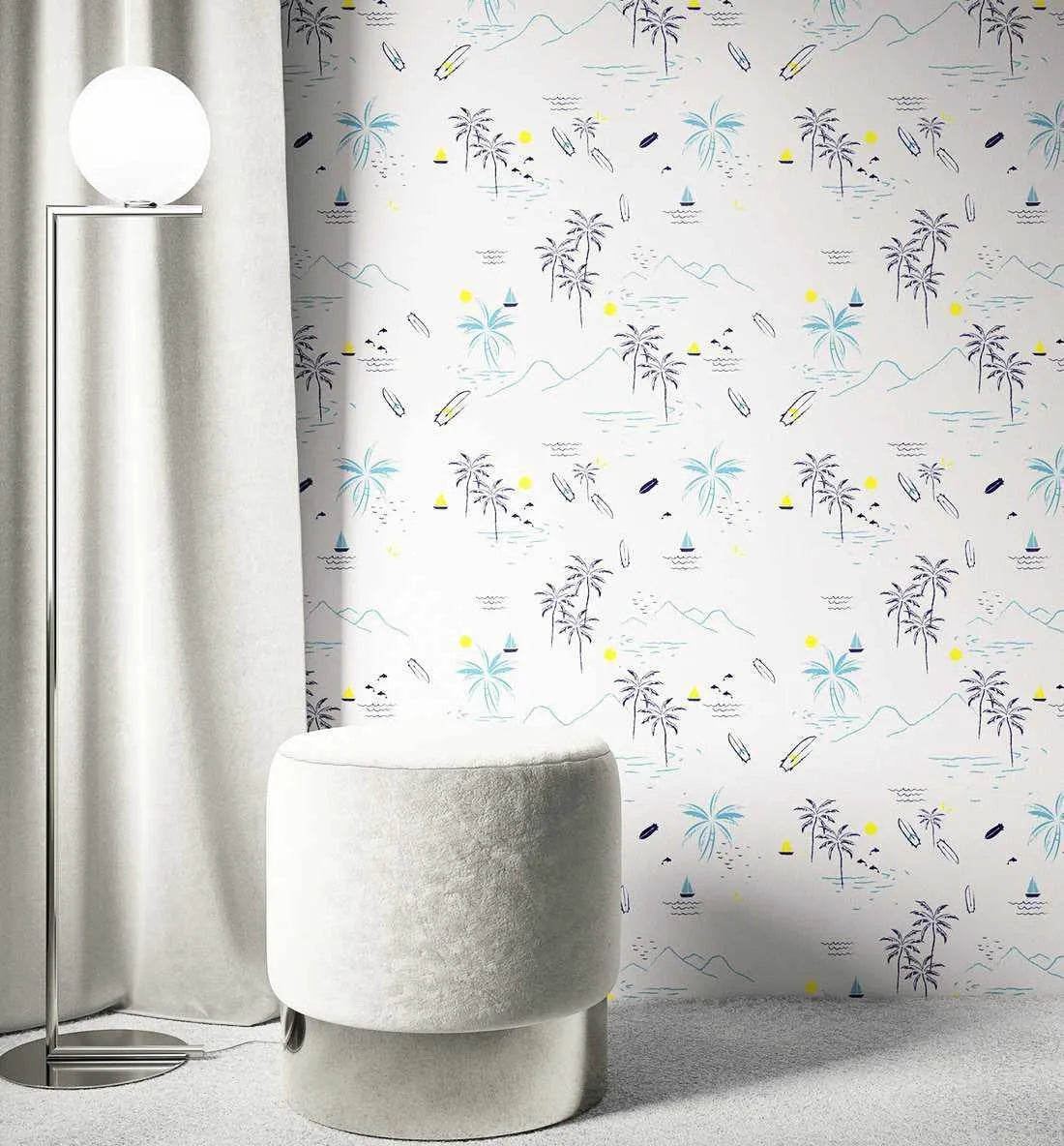 Cali' Dreams Wallpaper-Wallpaper-Buy Kids Removable Wallpaper Online Our Custom Made Children√¢‚Ç¨‚Ñ¢s Wallpapers Are A Fun Way To Decorate And Enhance Boys Bedroom Decor And Girls Bedrooms They Are An Amazing Addition To Your Kids Bedroom Walls Our Collection of Kids Wallpaper Is Sure To Transform Your Kids Rooms Interior Style From Pink Wallpaper To Dinosaur Wallpaper Even Marble Wallpapers For Teen Boys Shop Peel And Stick Wallpaper Online Today With Olive et Oriel