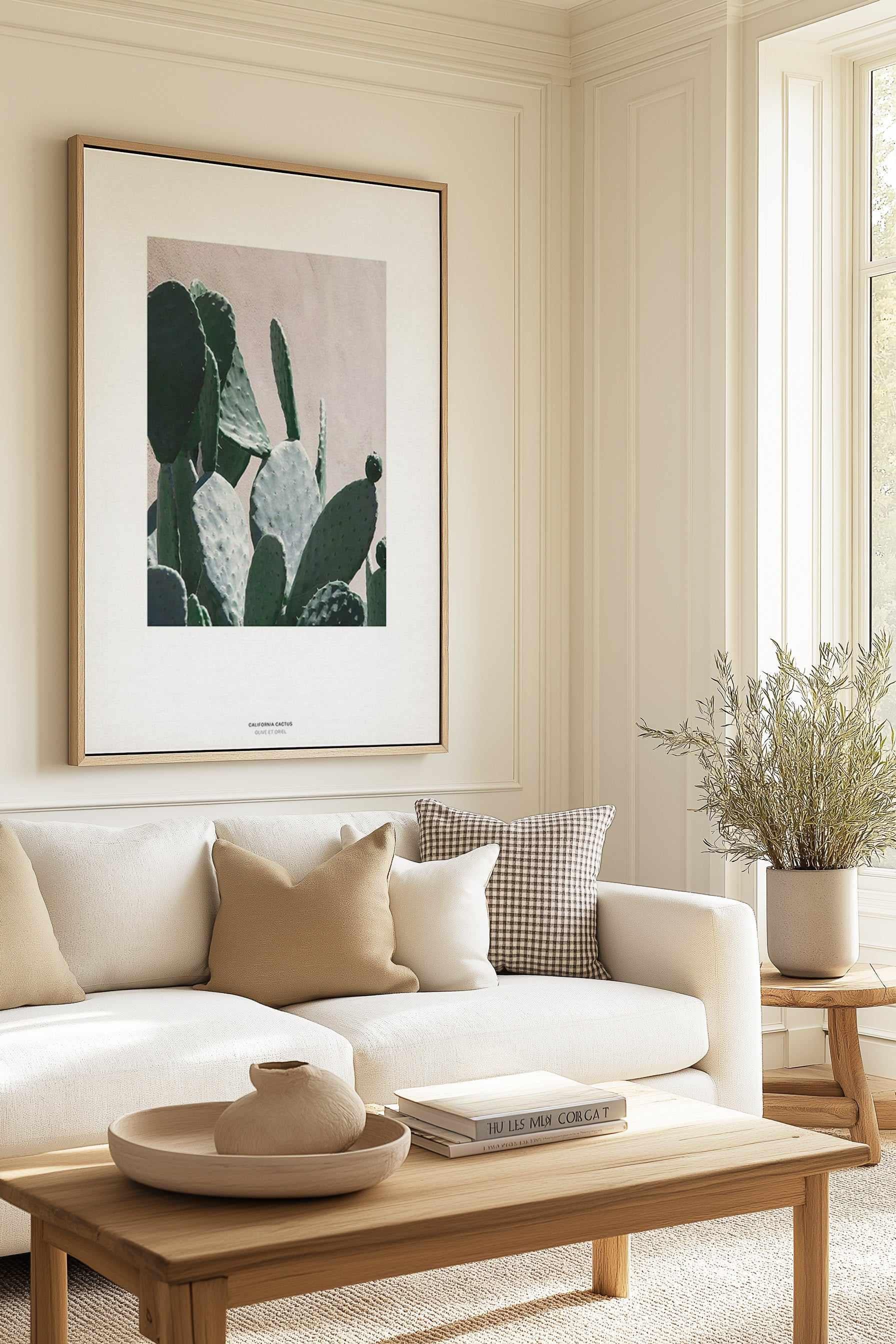 California Cactus III | Framed Canvas Art Print