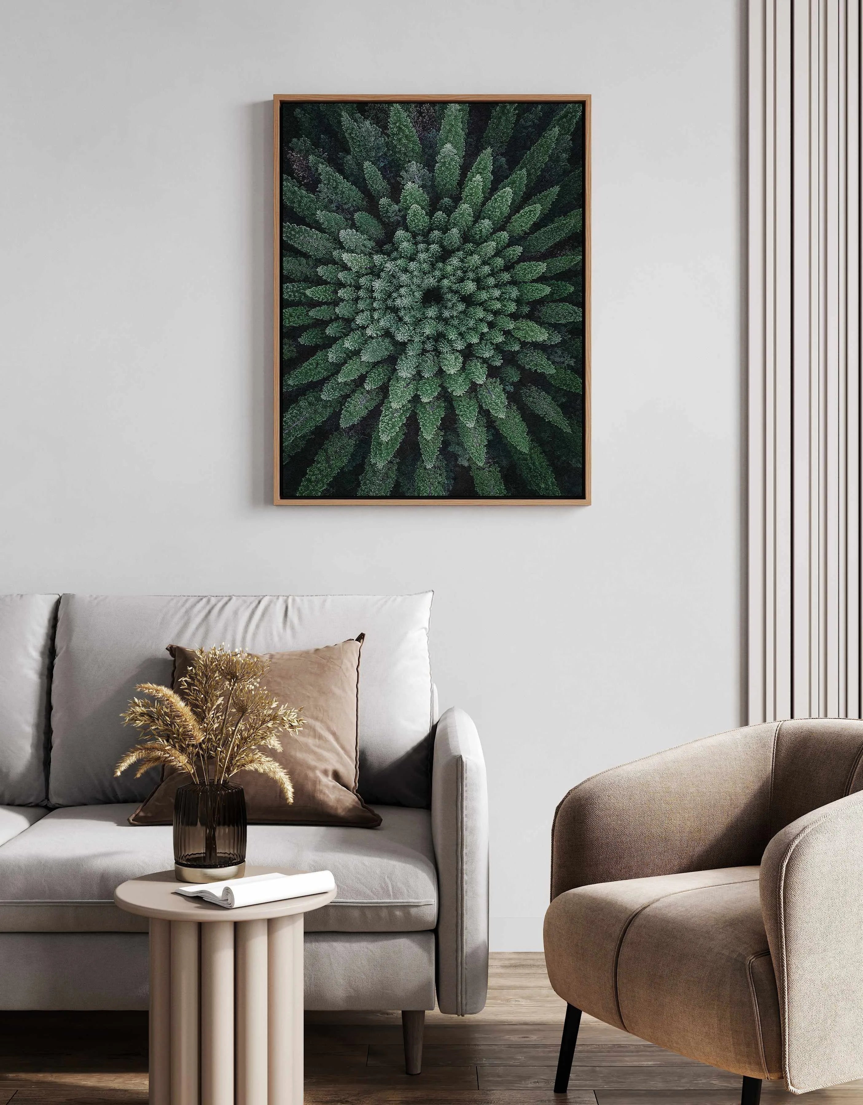 California Circle Trees by Kalen X | Framed Canvas Art Print from Olive et Oriel where you can shop wallpaper and artworks online