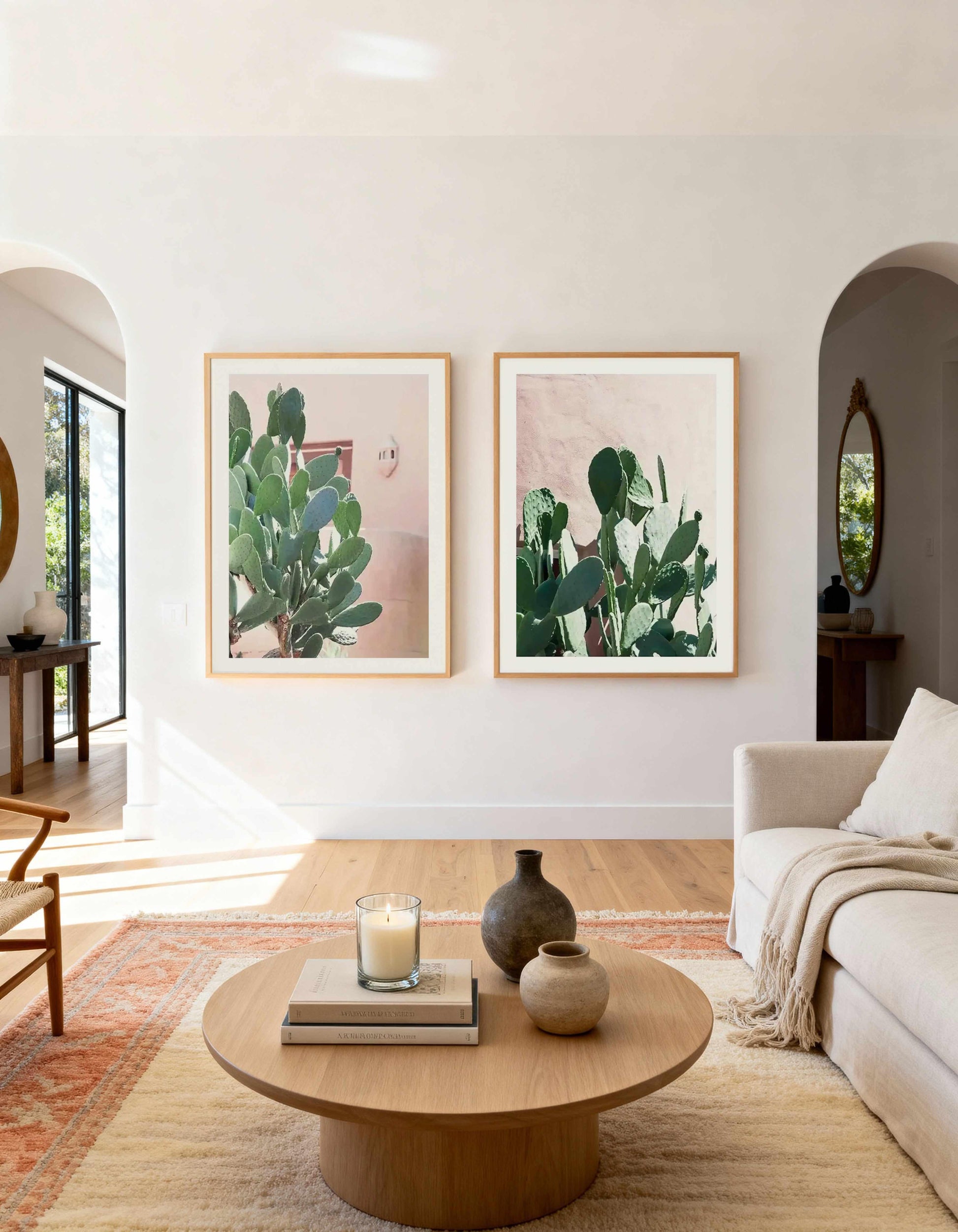 California Cactus I & II Art Print Set of 2 | Matching Wall Art from Olive et Oriel where you can shop wallpaper and artworks online