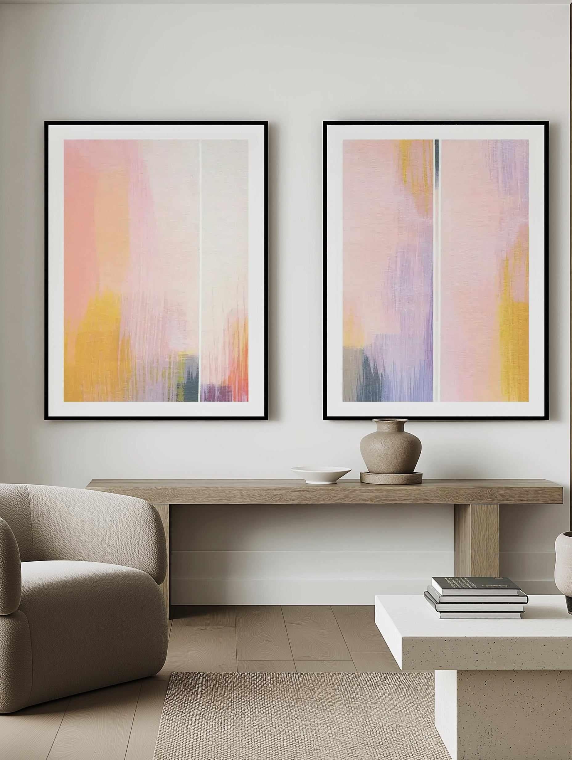 California Sun PT I & II Art Print Set of 2 | Matching Wall Art