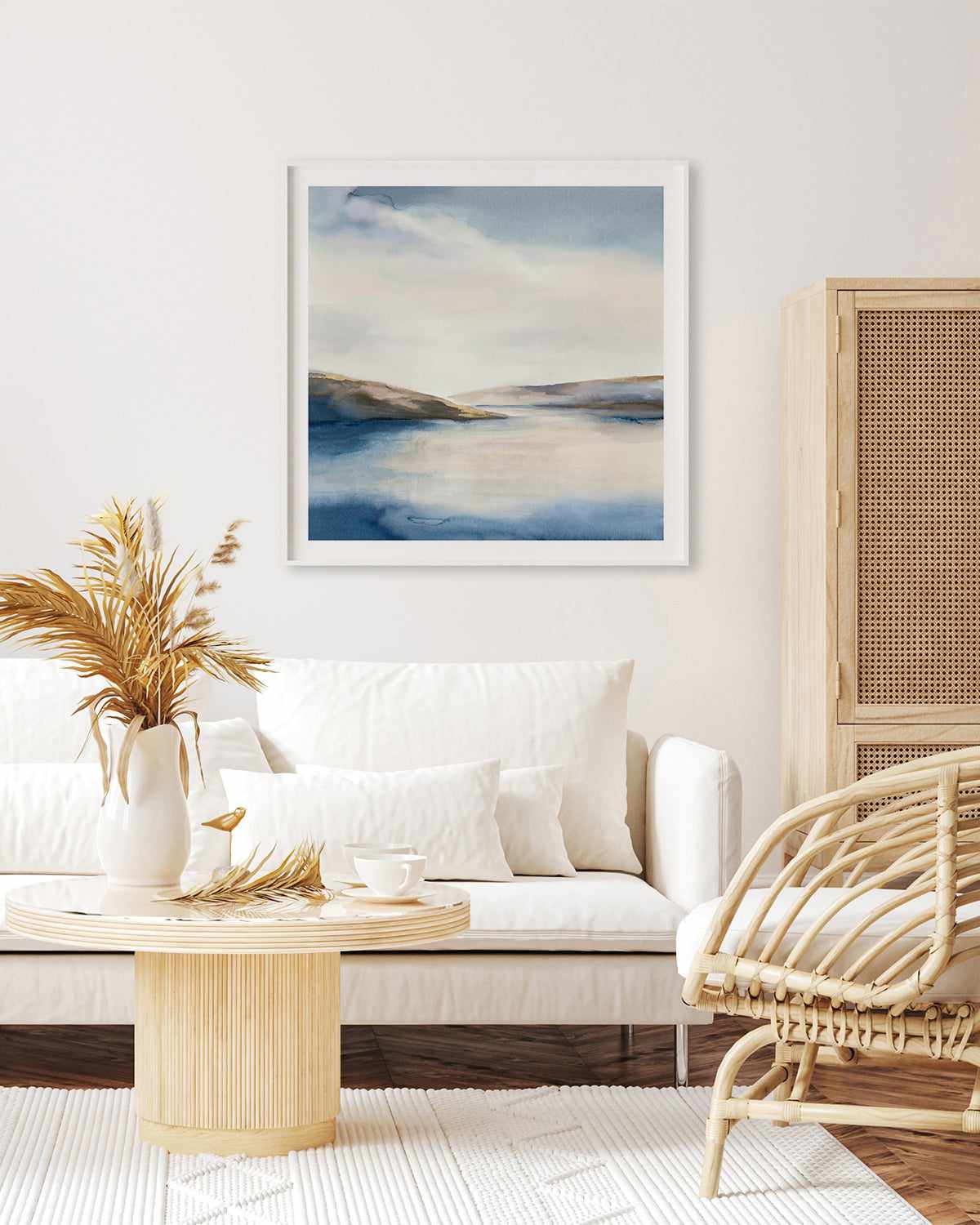 Calm Blue Tide Art Print