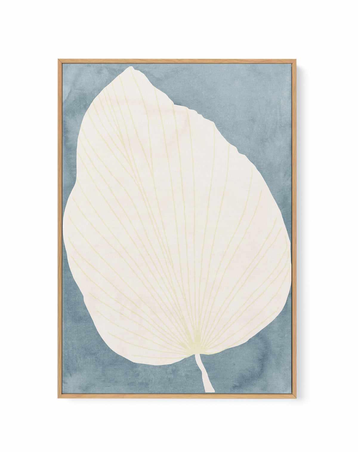 Calm Botanical Leaf by Casa Cartissi | Framed Canvas Art Print