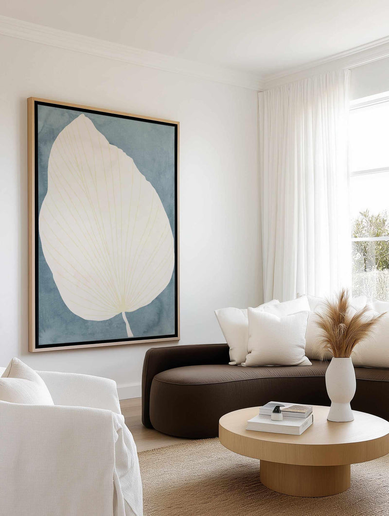 Calm Botanical Leaf by Casa Cartissi | Framed Canvas Art Print