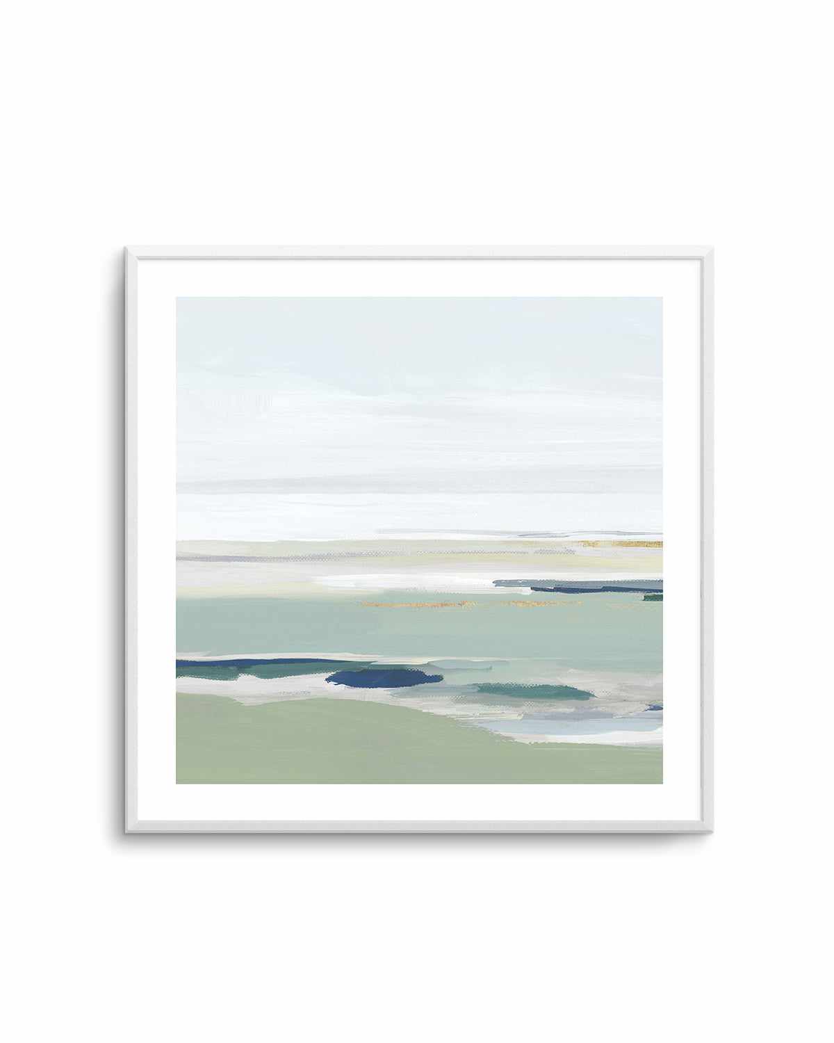 Calm Green Left SQ Art Print