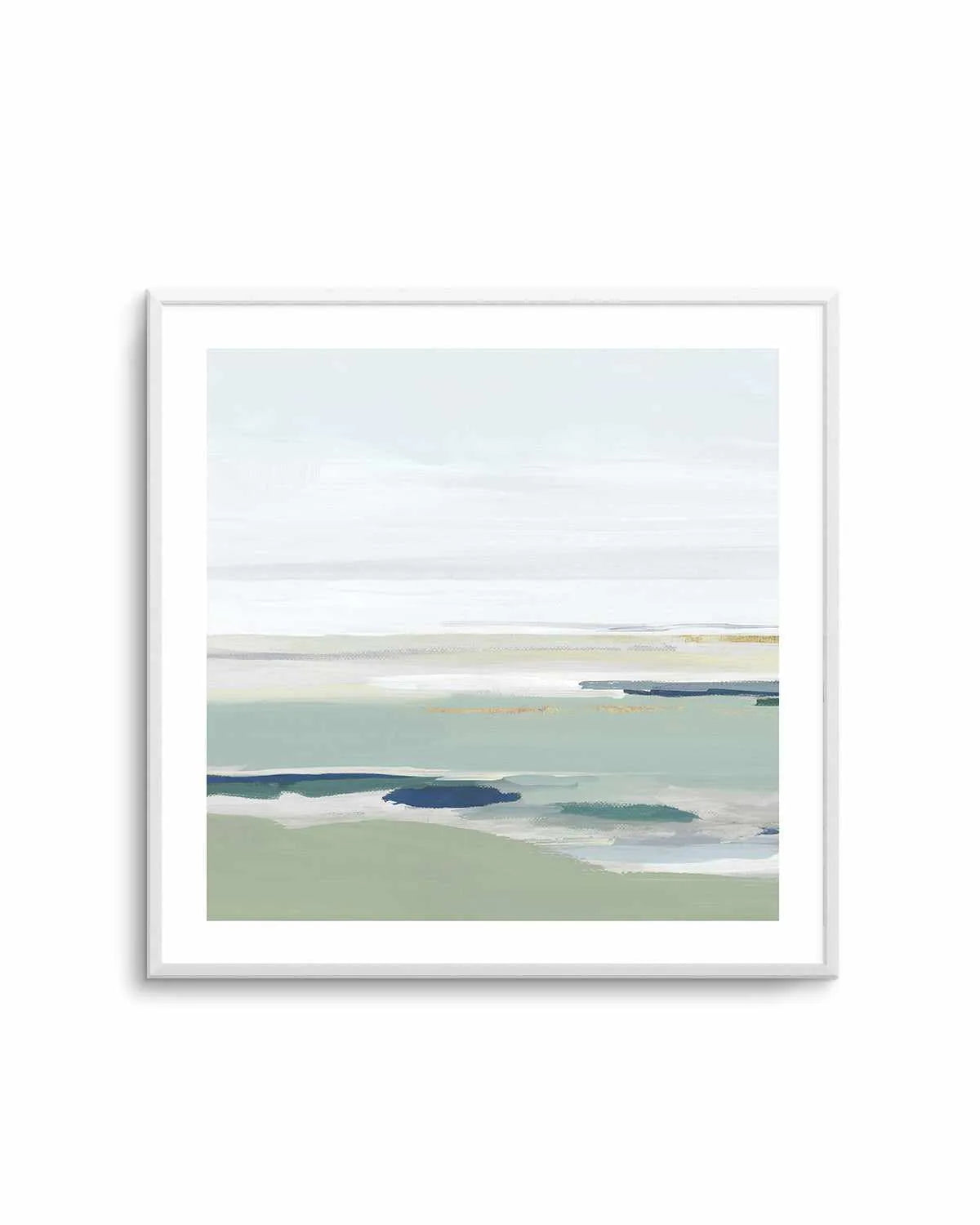 Calm Green Left SQ Art Print from Olive et Oriel where you can shop wallpaper and artworks online