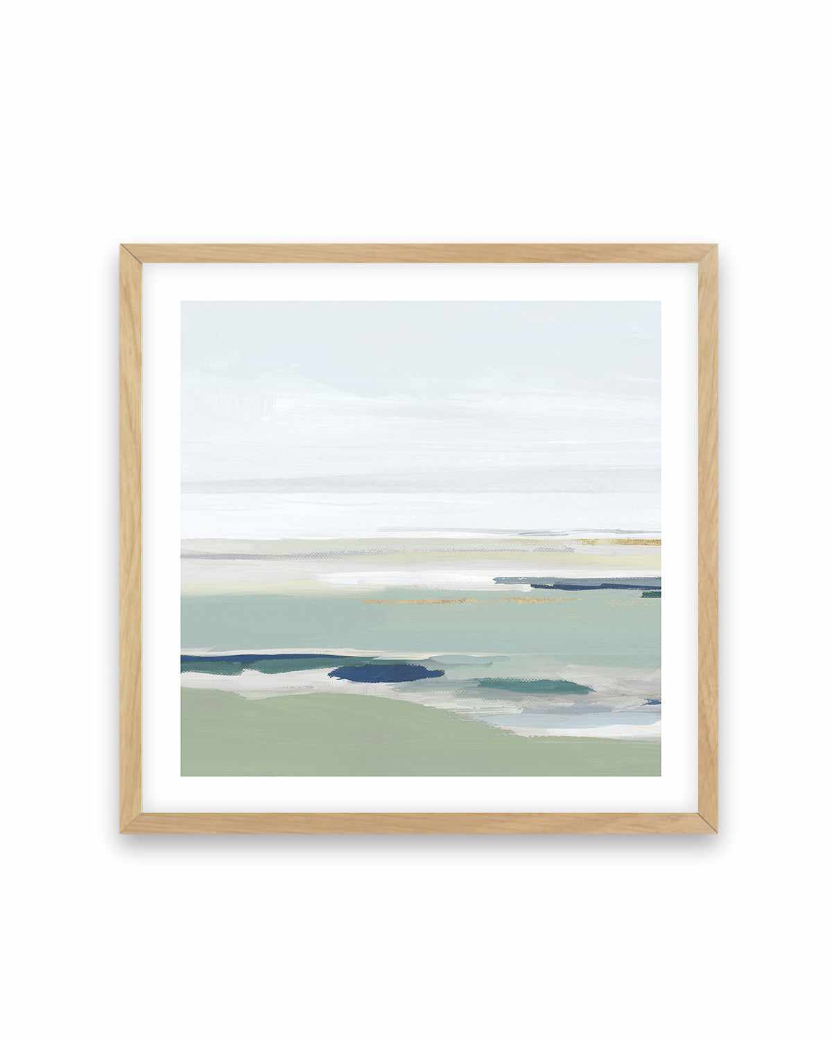 Calm Green Left SQ Art Print