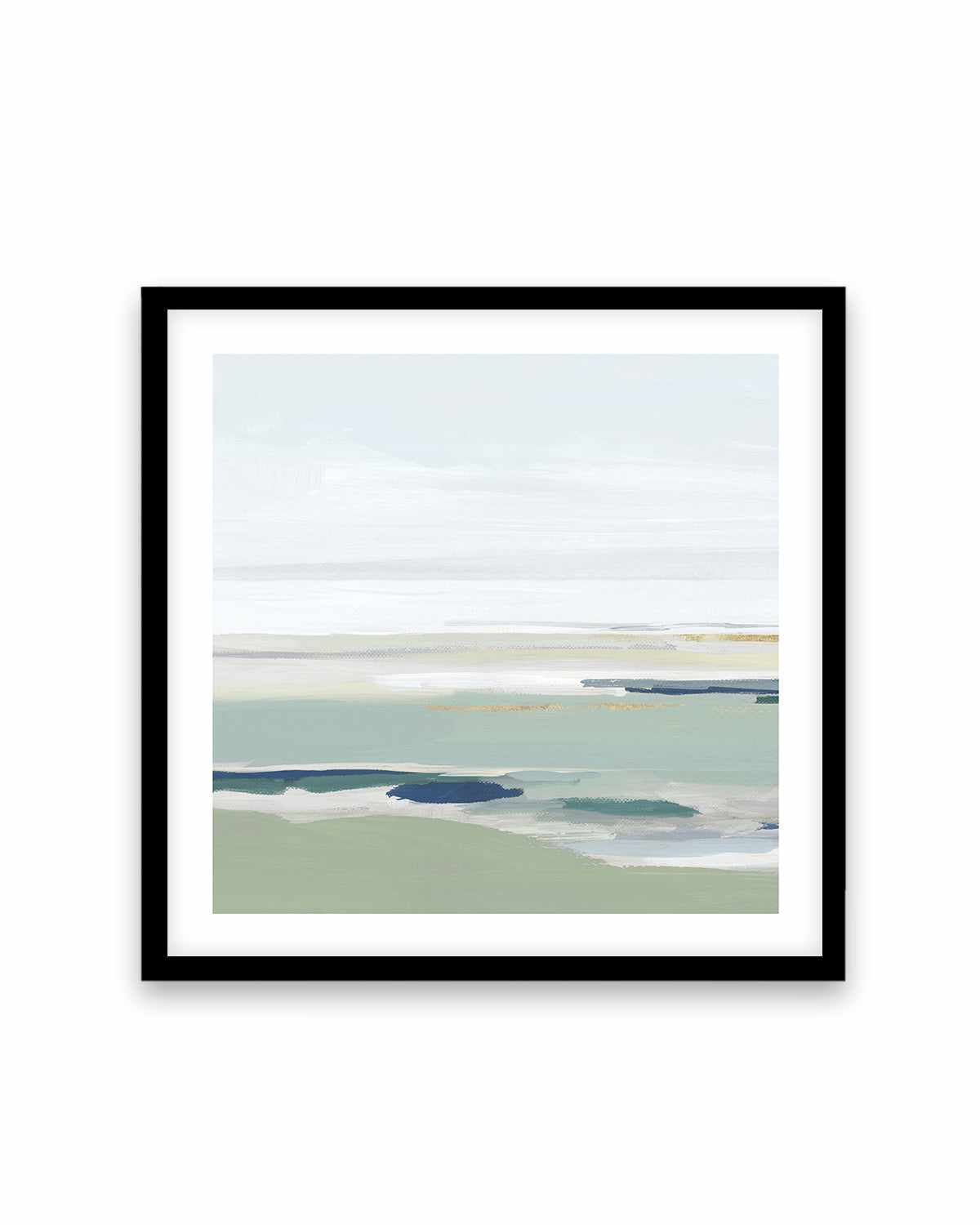 Calm Green Left SQ Art Print