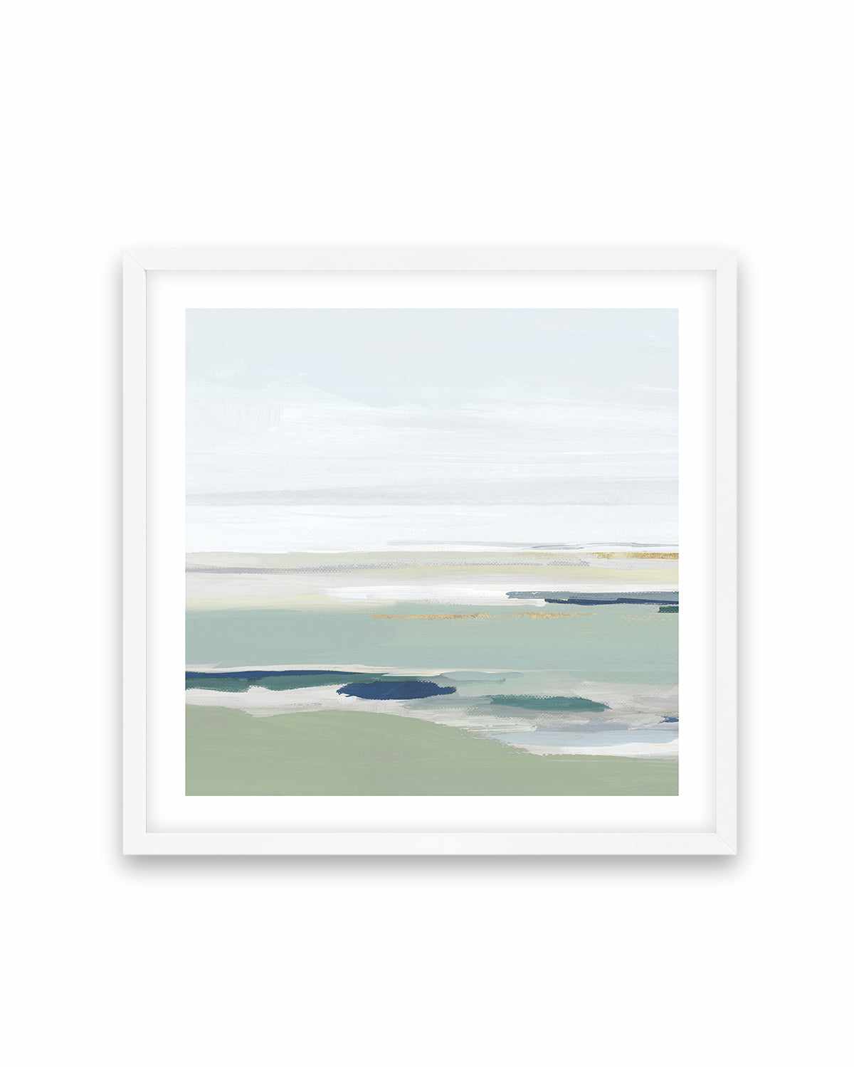 Calm Green Left SQ Art Print