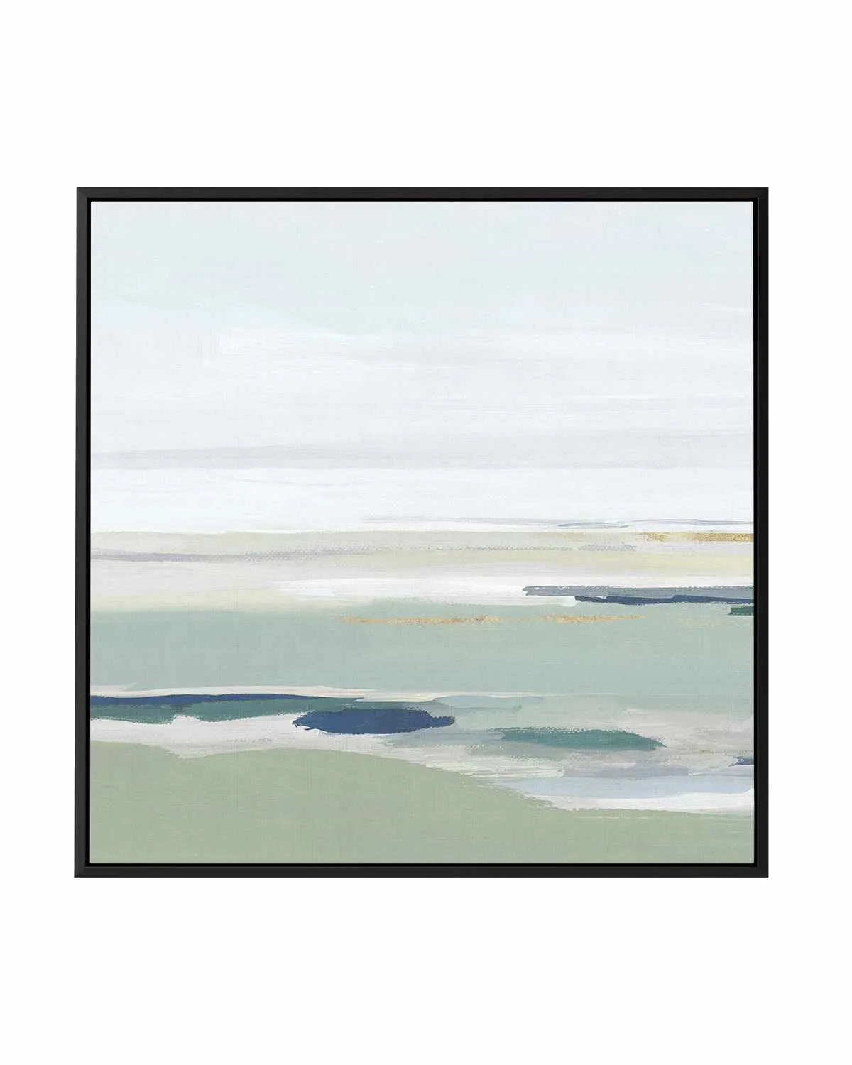 Calm Green Left SQ | Framed Canvas Art Print from Olive et Oriel where you can shop wallpaper and artworks online