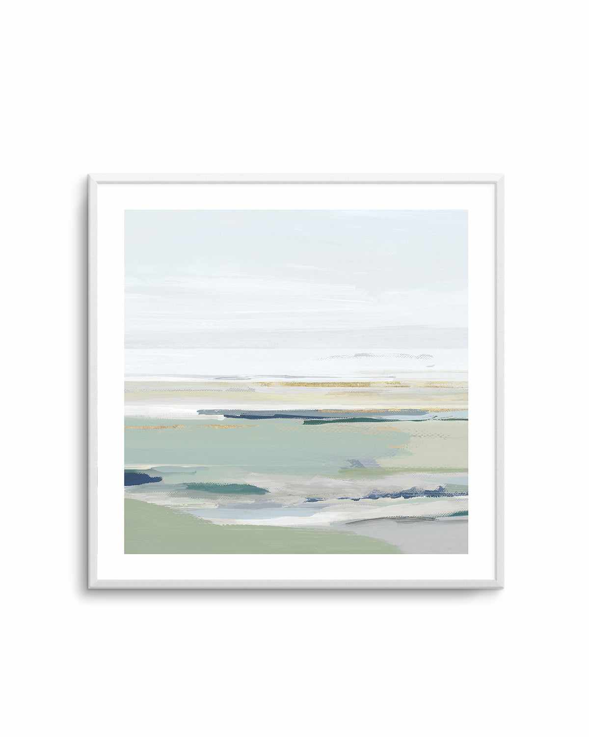 Calm Green Right SQ Art Print