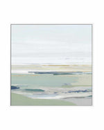 Calm Green Right SQ | Framed Canvas Art Print