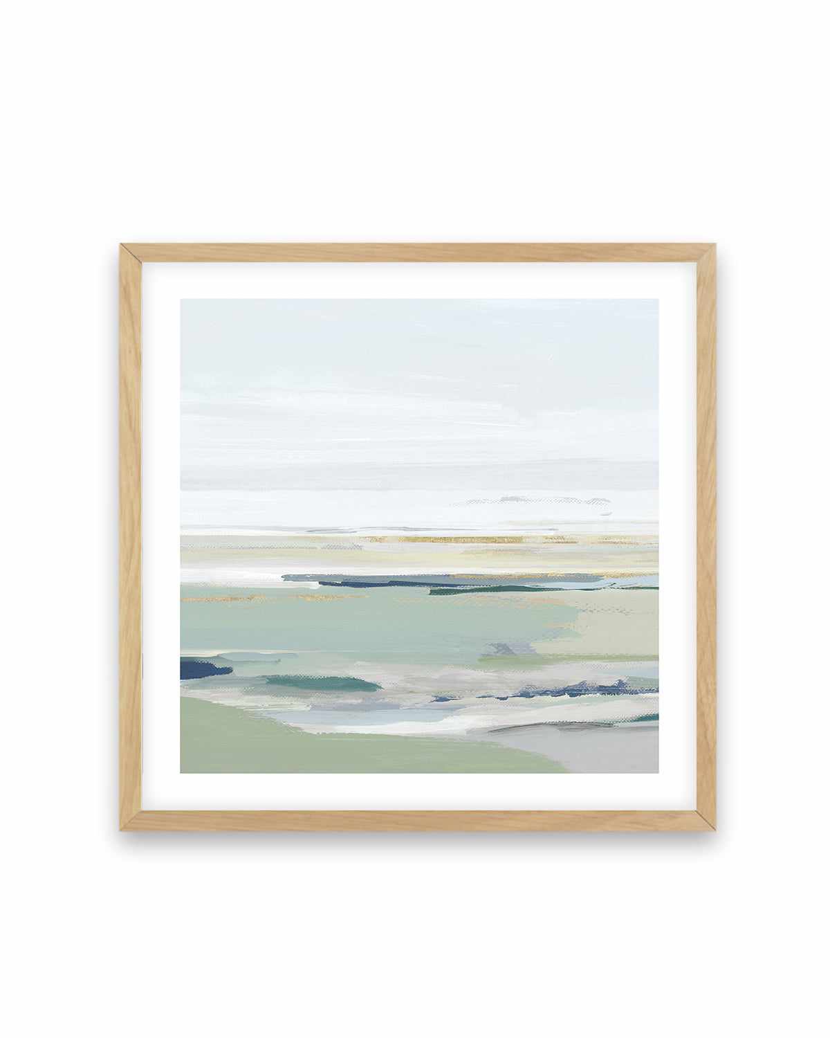 Calm Green Right SQ Art Print